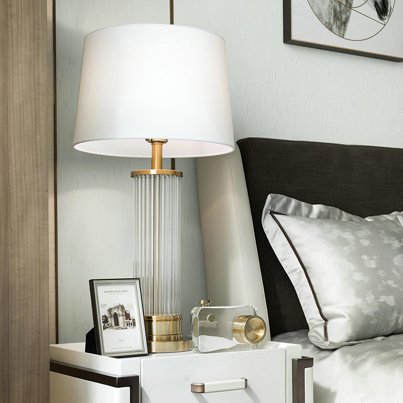 Leloz Fabric Table Lamp-Neutral Decor