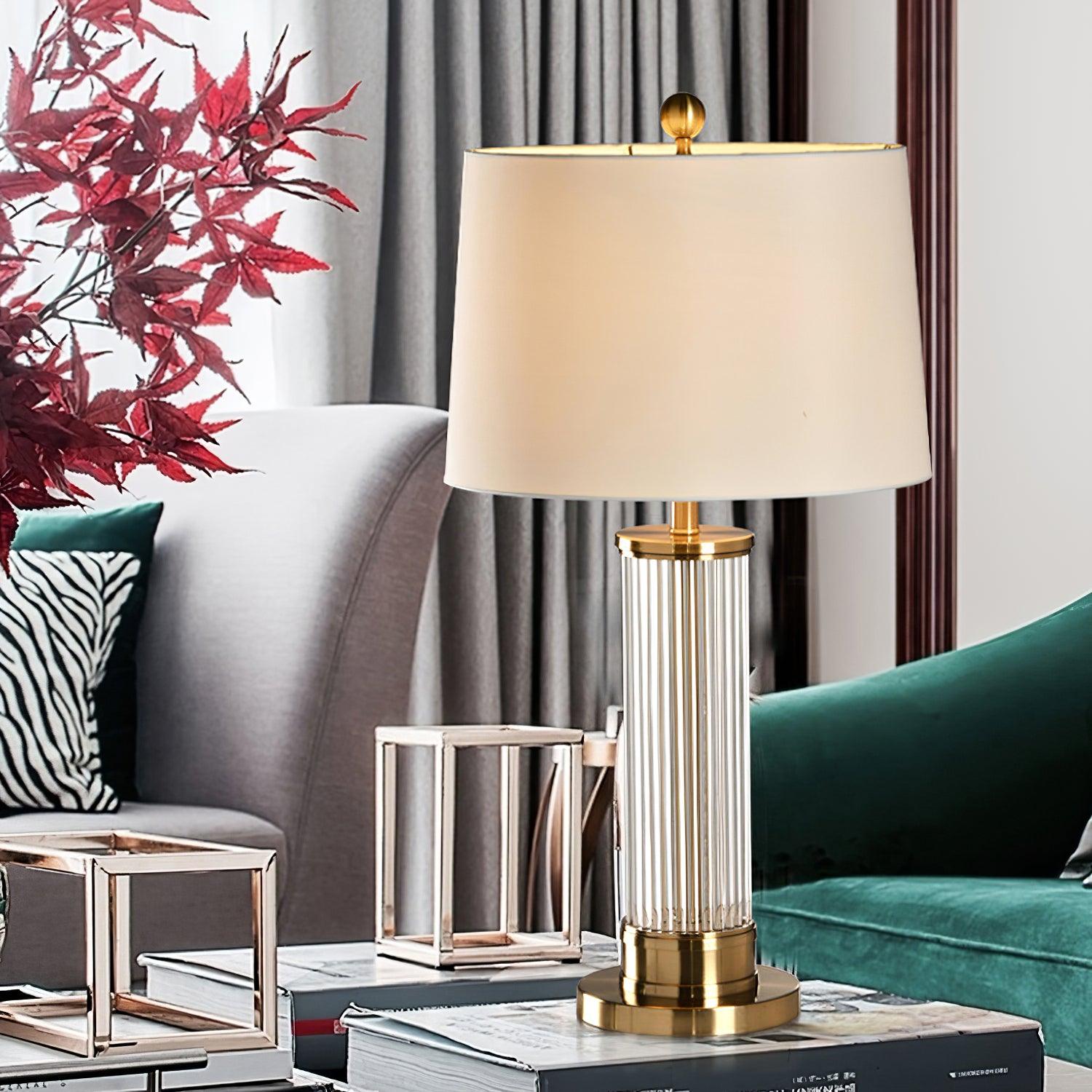 Leloz Fabric Table Lamp-Neutral Decor