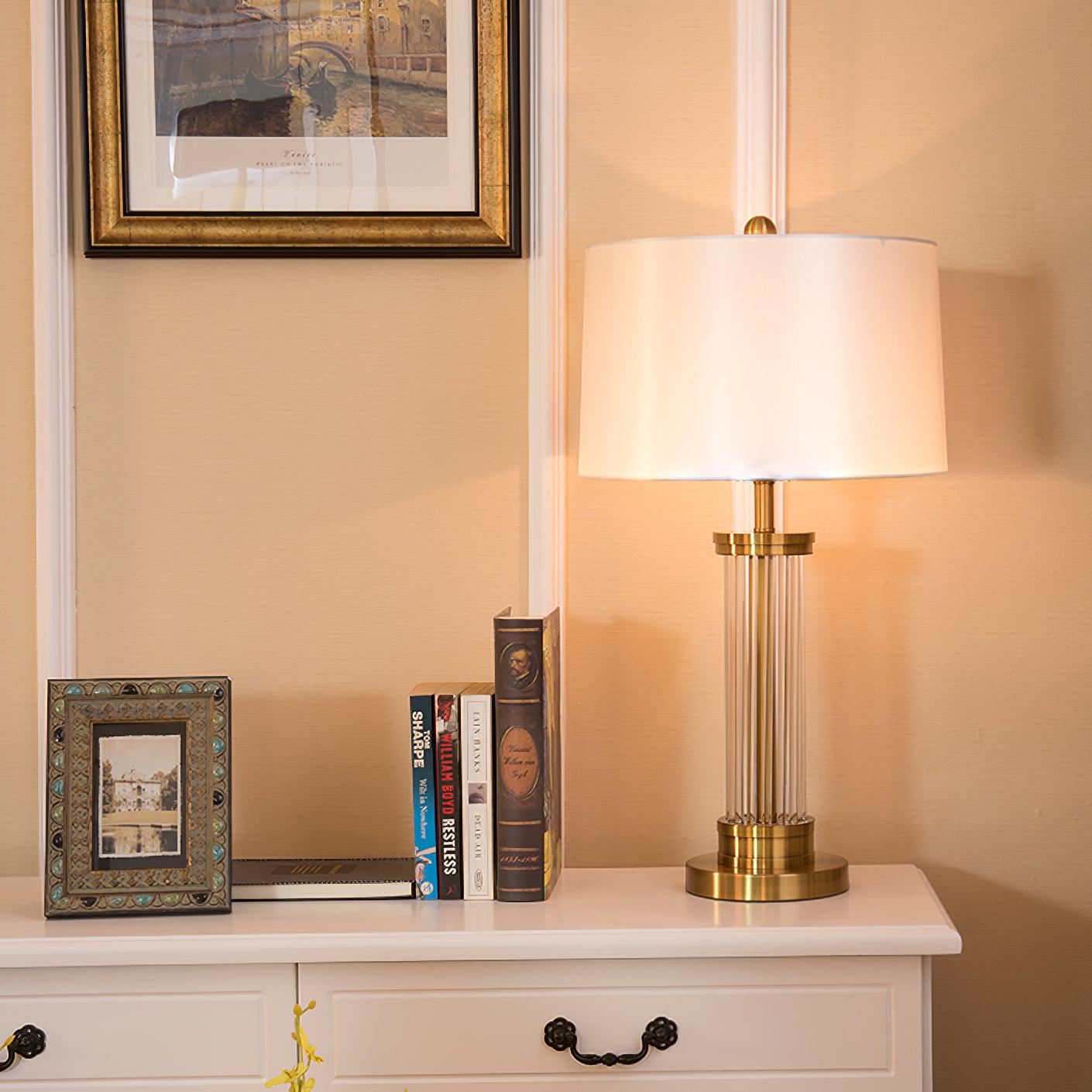 Leloz Fabric Table Lamp-Neutral Decor