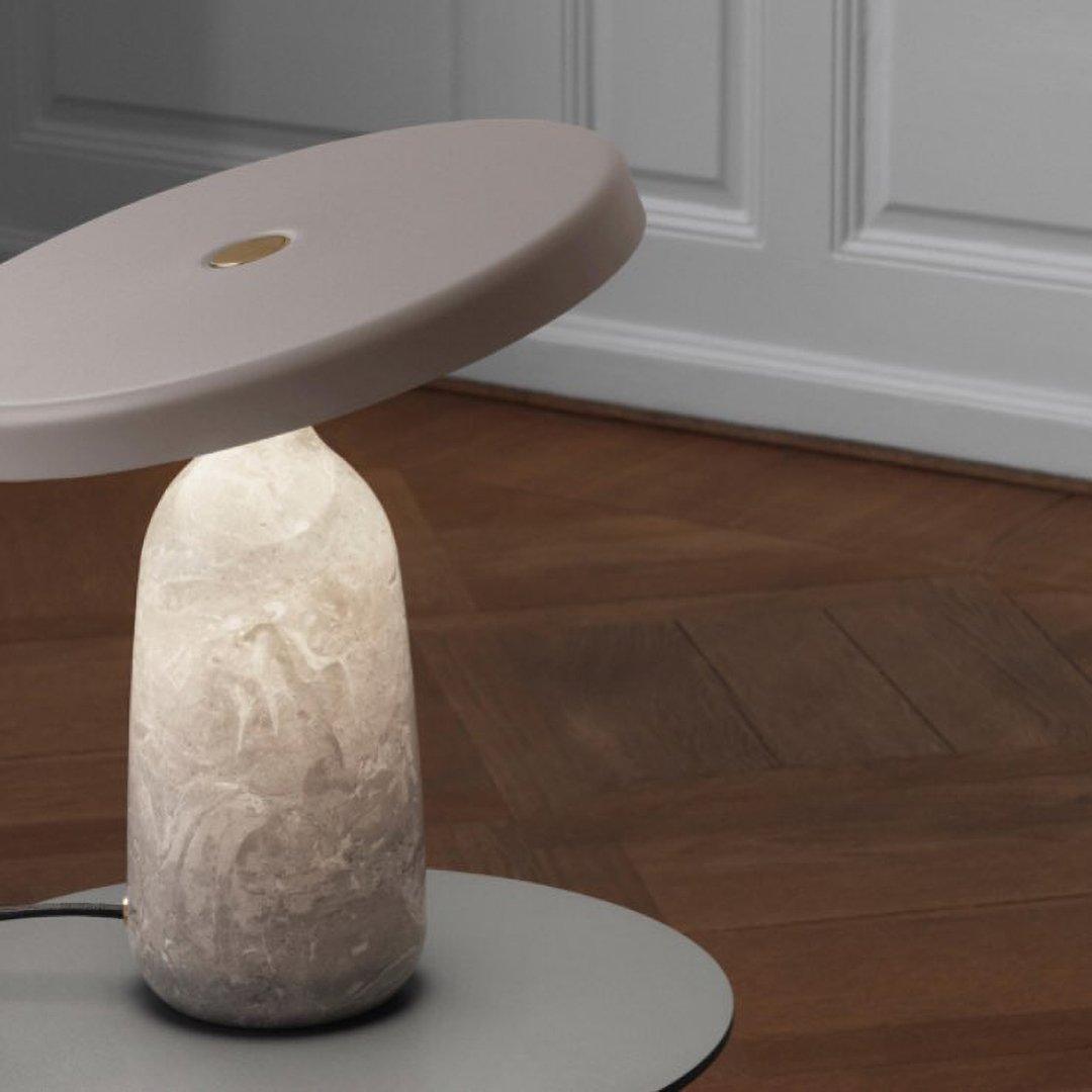 Astrian Marble Minimalist Table Lamp-Neutral Decor