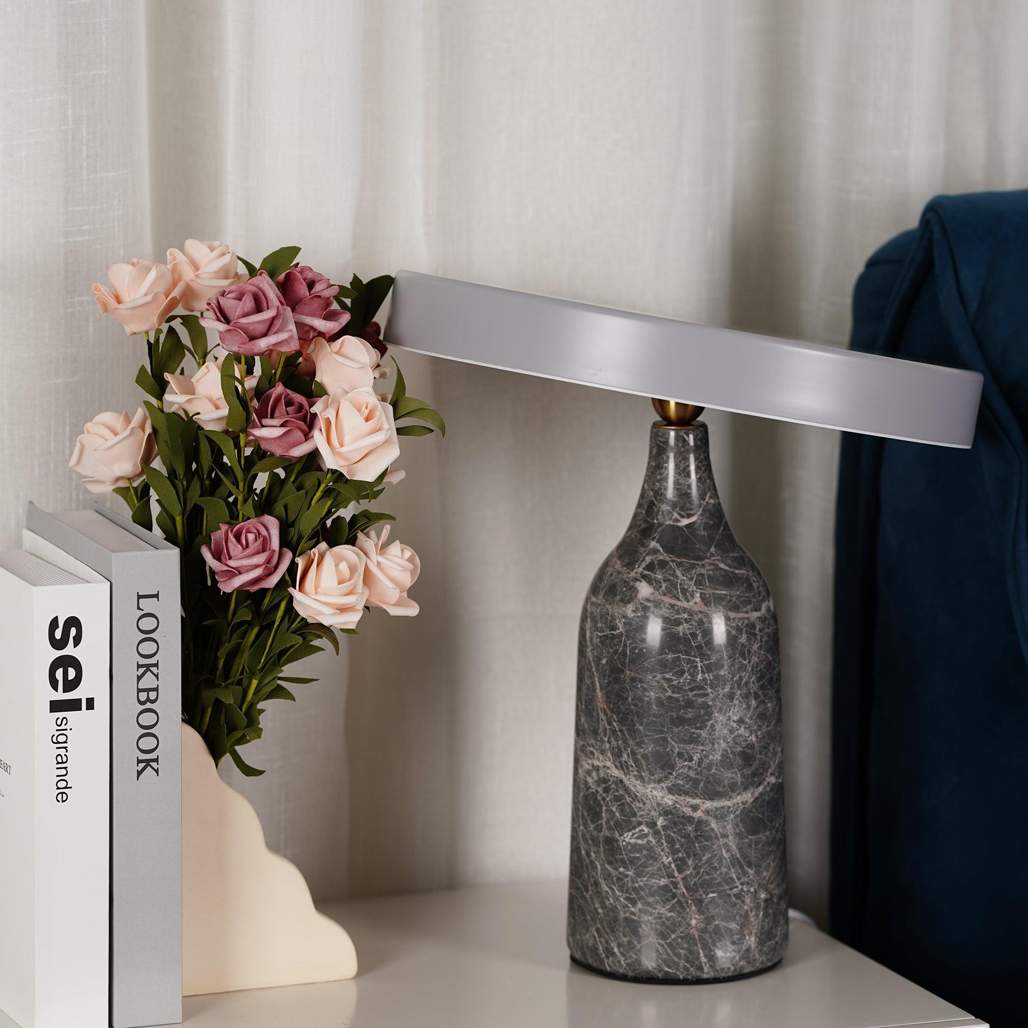 Astrian Marble Minimalist Table Lamp-Neutral Decor