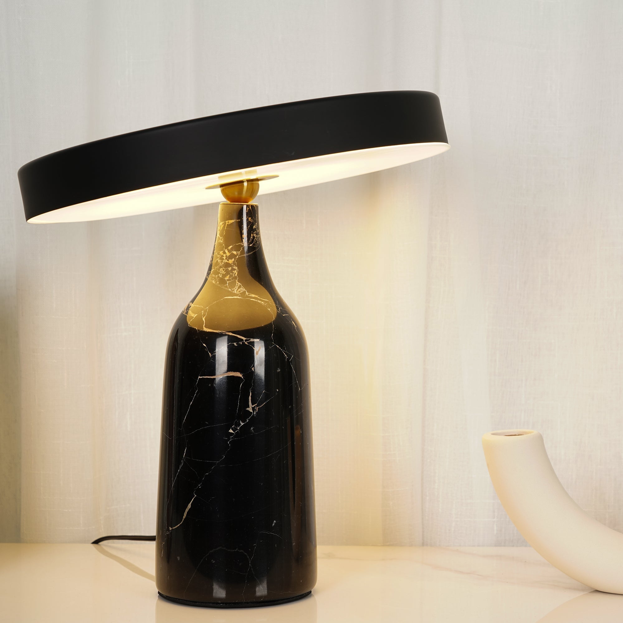 Astrian Marble Minimalist Table Lamp-Neutral Decor