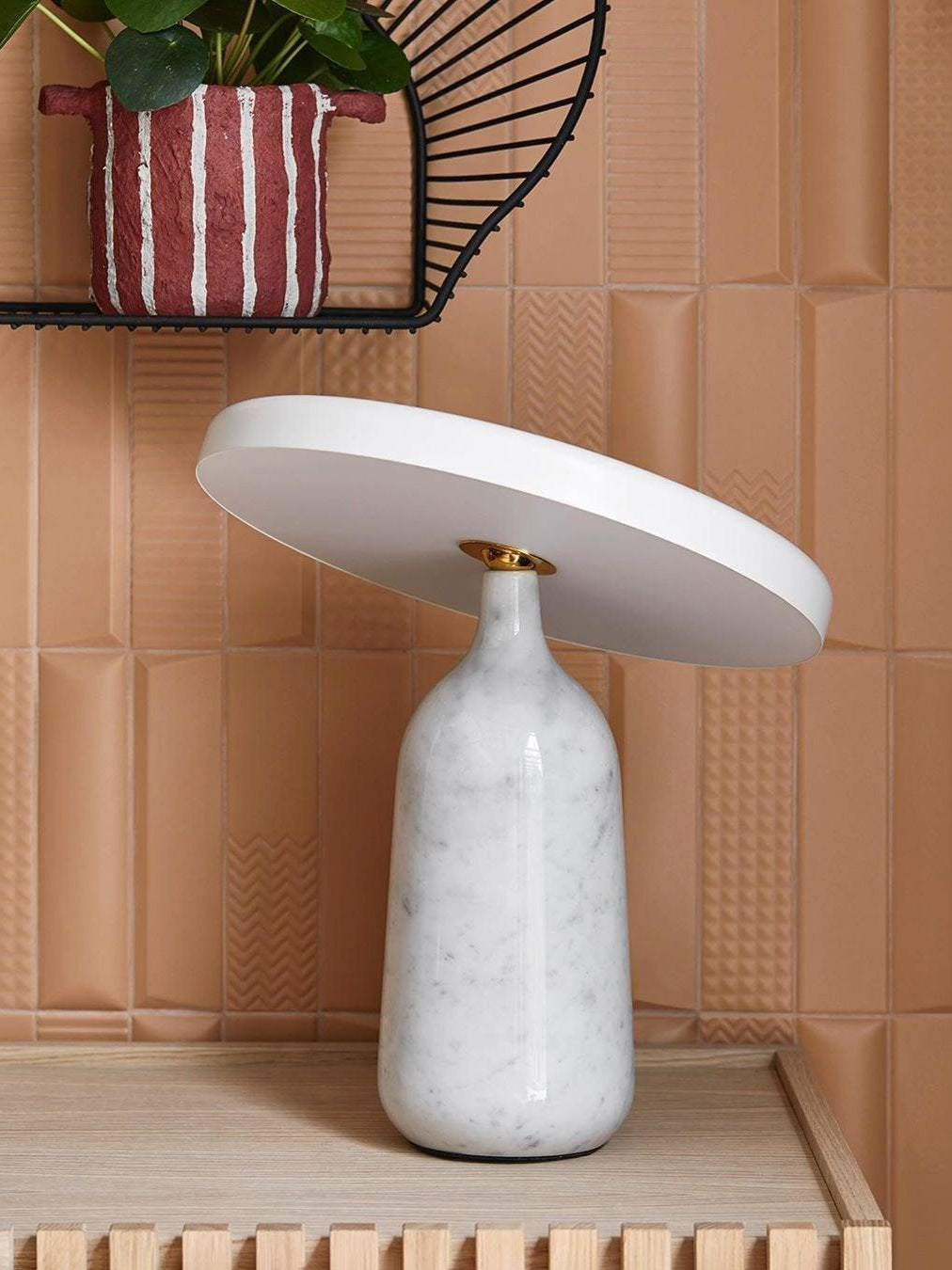 Astrian Marble Minimalist Table Lamp-Neutral Decor