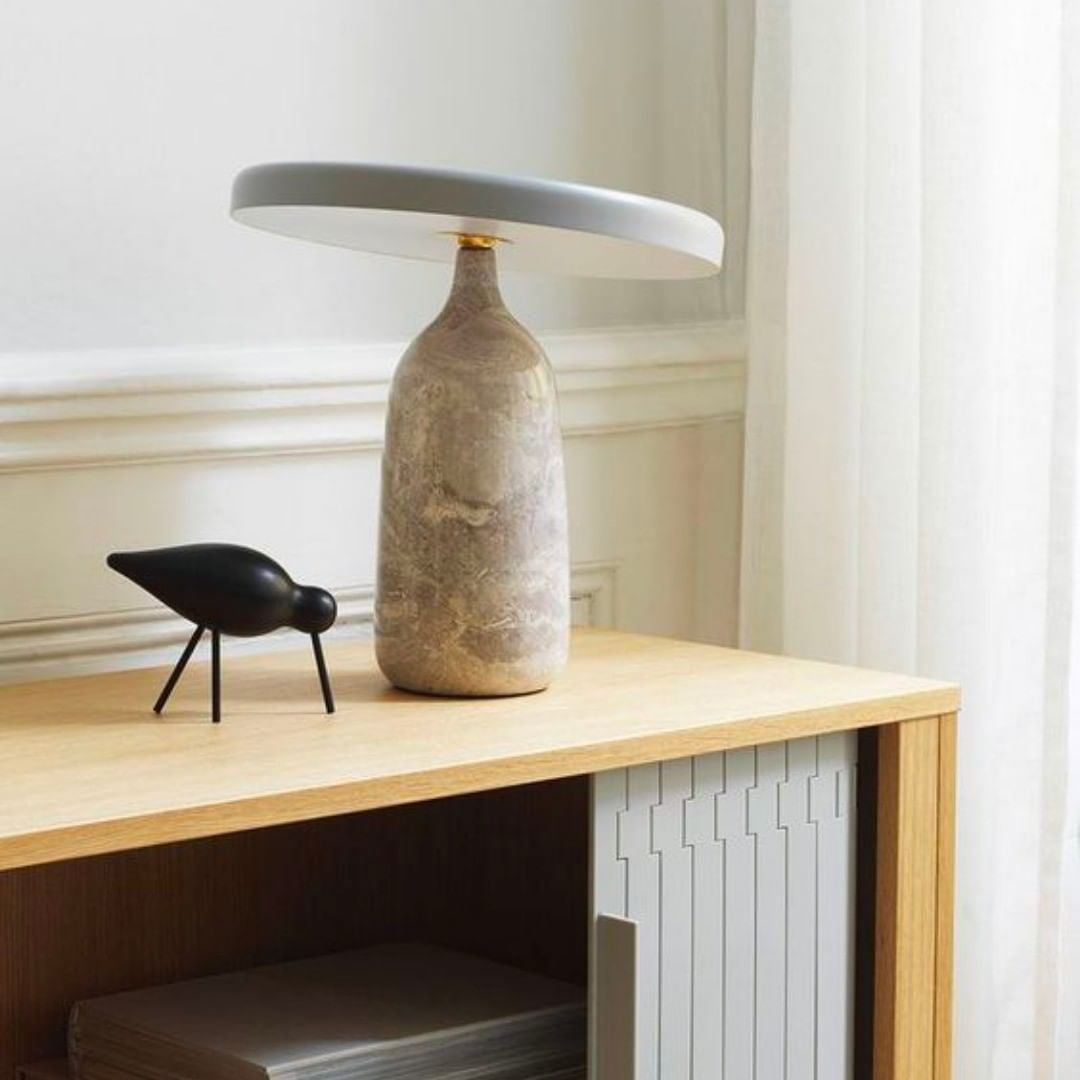 Astrian Marble Minimalist Table Lamp-Neutral Decor
