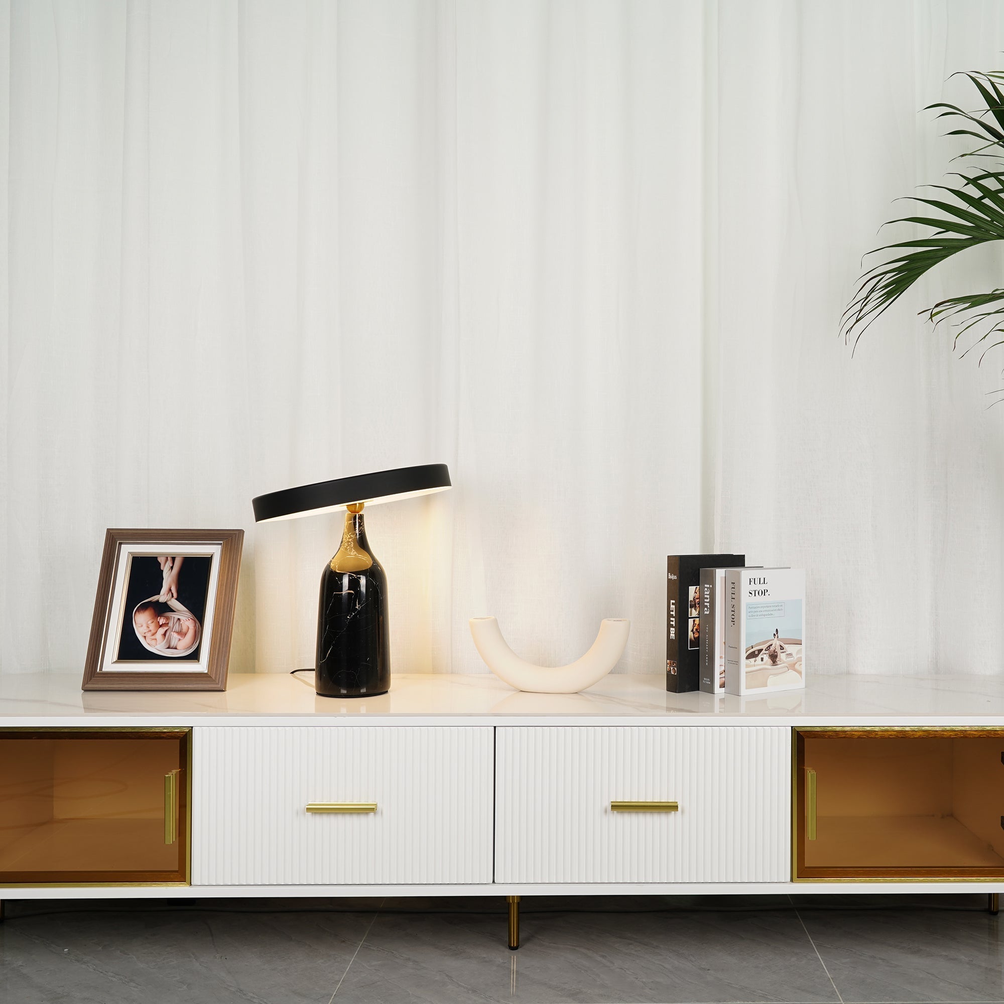 Astrian Marble Minimalist Table Lamp-Neutral Decor