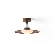 Eden Ceiling Light with green, wood-tone, and chrome finishes.