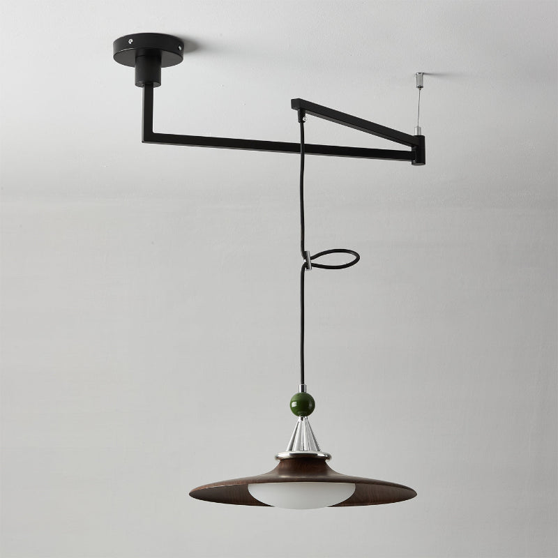 Angled view of the Black pendant.