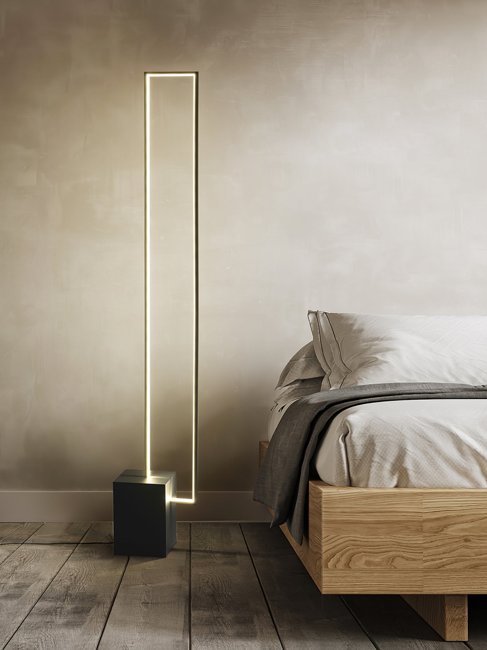 Keloza Aluminum Floor Lamp-Neutral Decor