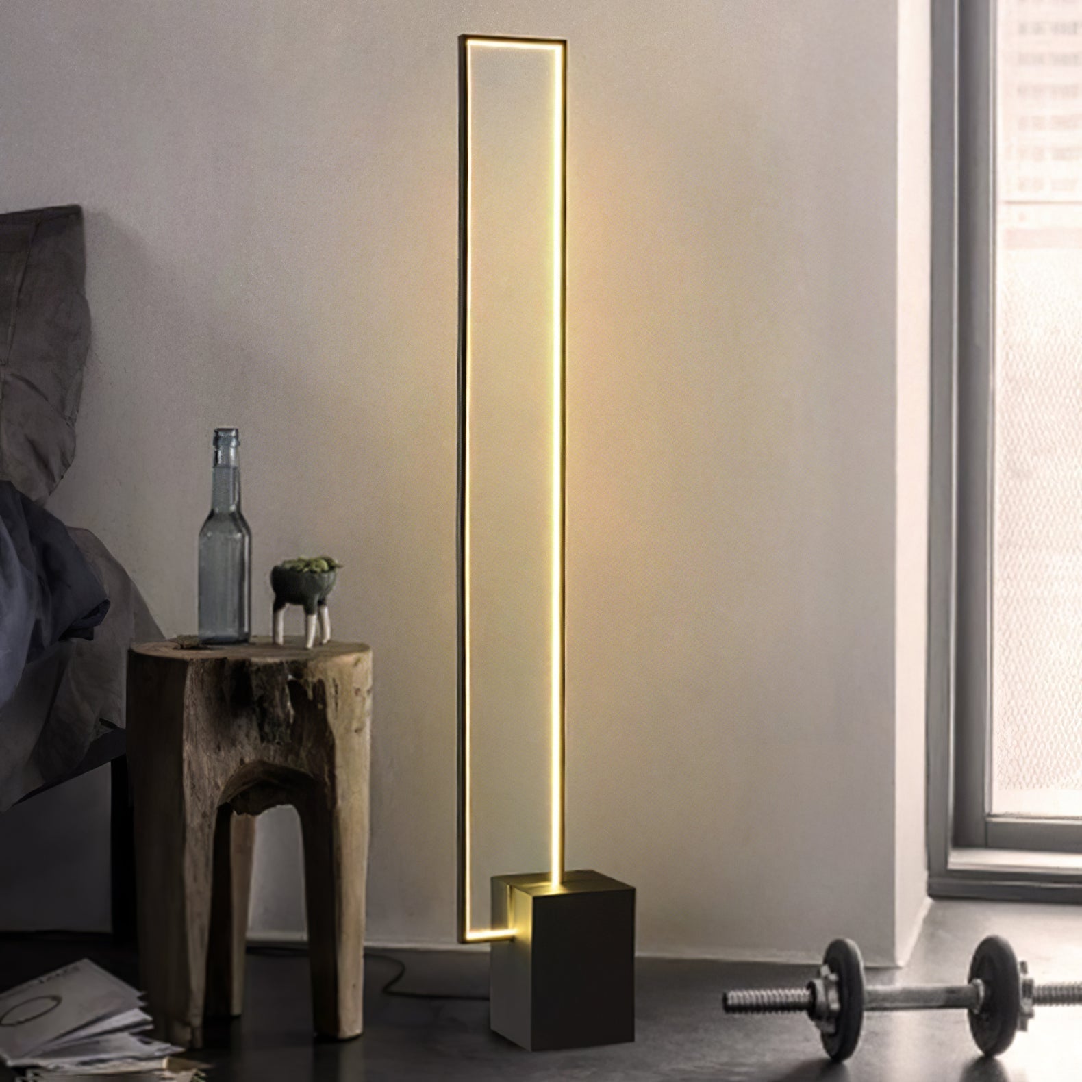 Keloza Aluminum Floor Lamp-Neutral Decor