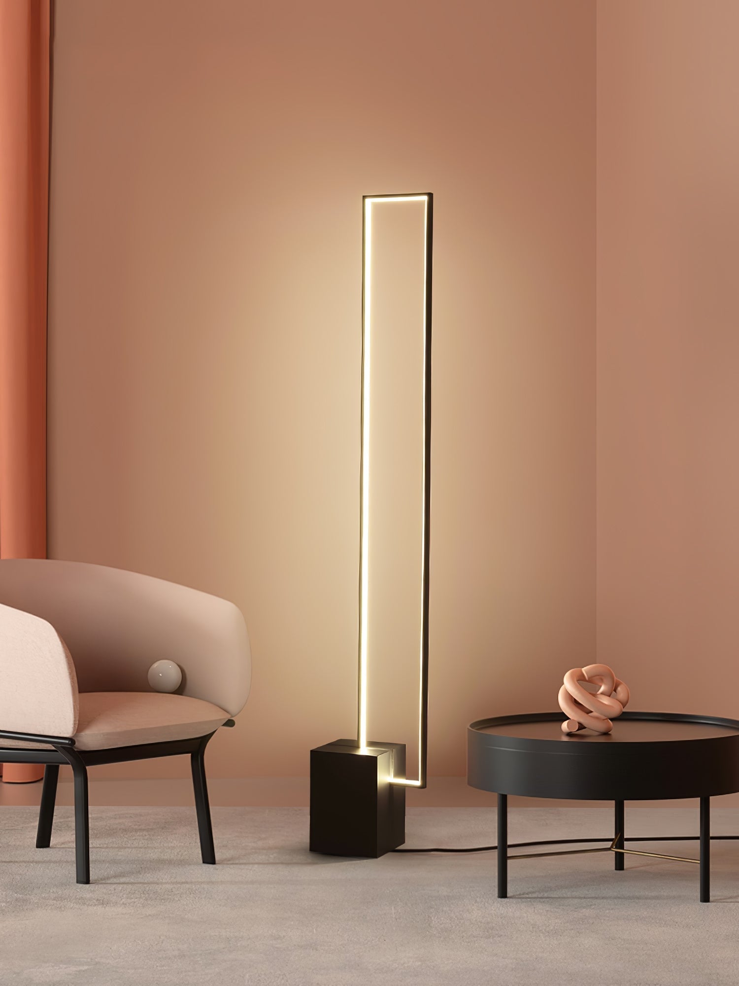 Keloza Aluminum Floor Lamp-Neutral Decor
