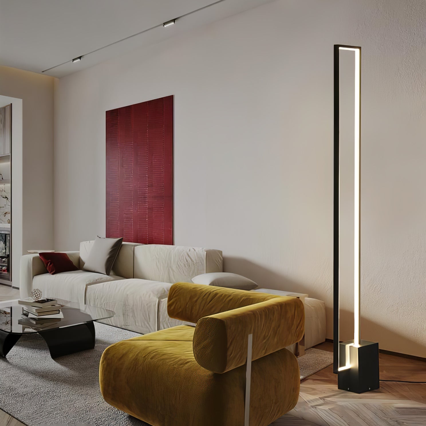Keloza Aluminum Floor Lamp-Neutral Decor