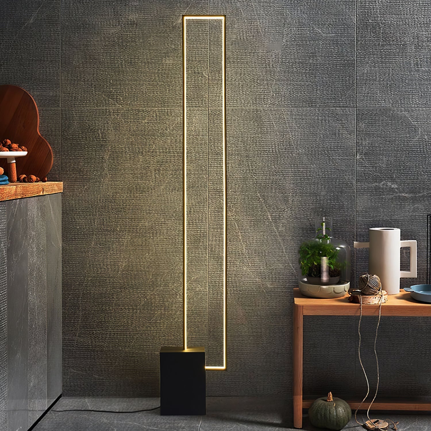 Keloza Aluminum Floor Lamp-Neutral Decor