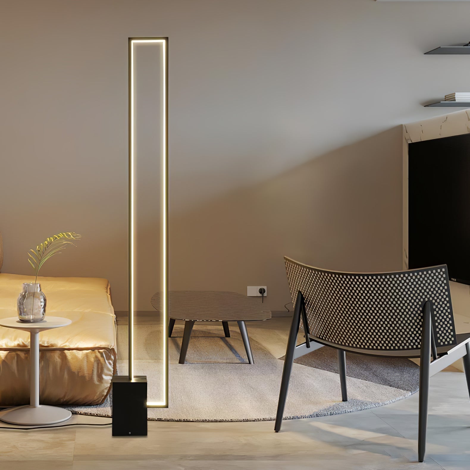 Keloza Aluminum Floor Lamp-Neutral Decor