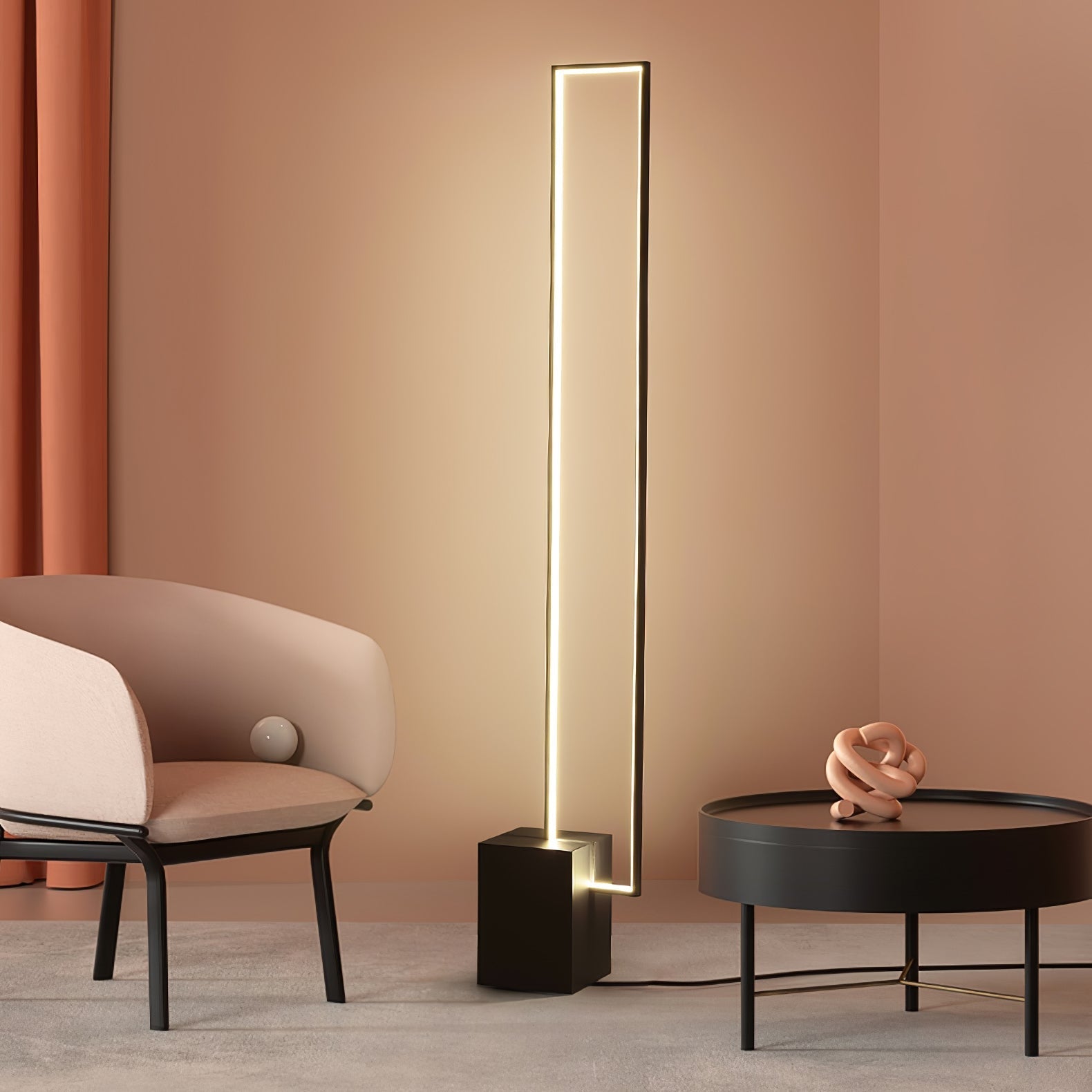 Keloza Aluminum Floor Lamp-Neutral Decor