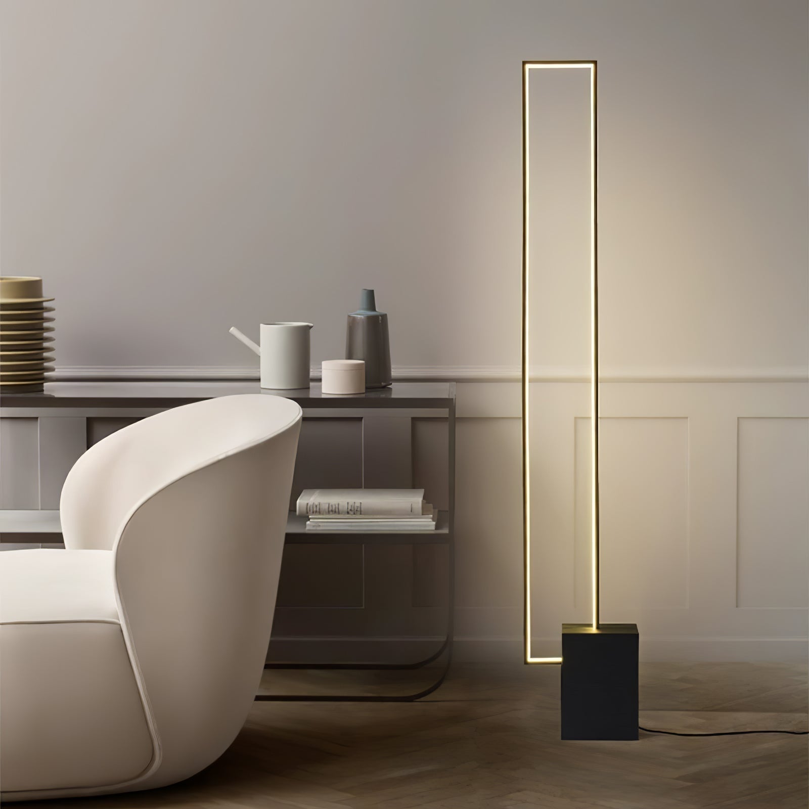 Keloza Aluminum Floor Lamp-Neutral Decor