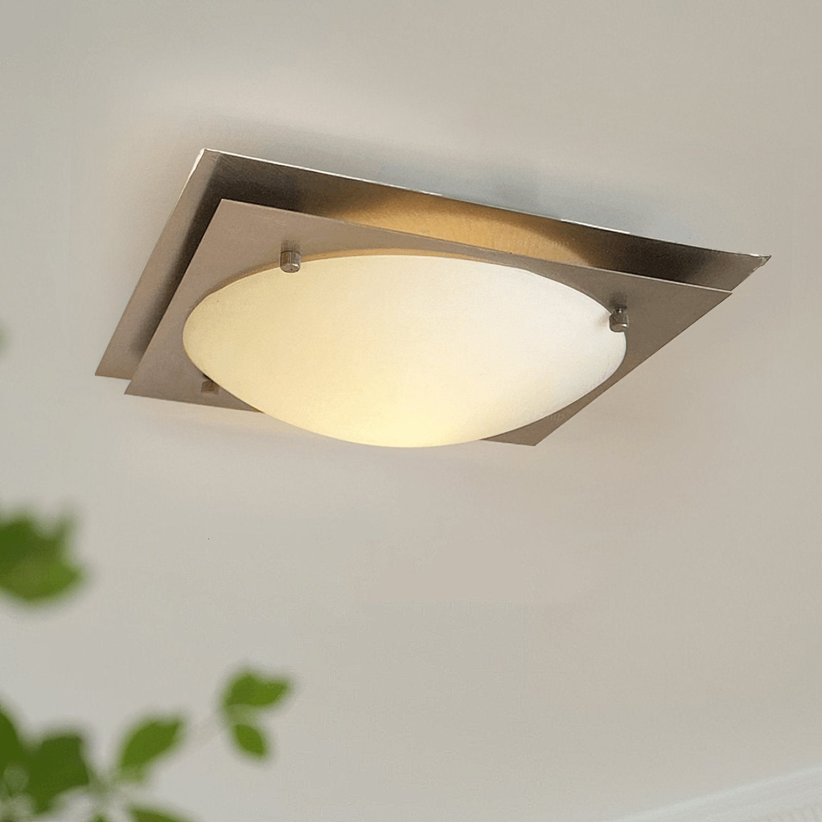 Vane Glass & steel Ceiling Lamp-Neutral Decor