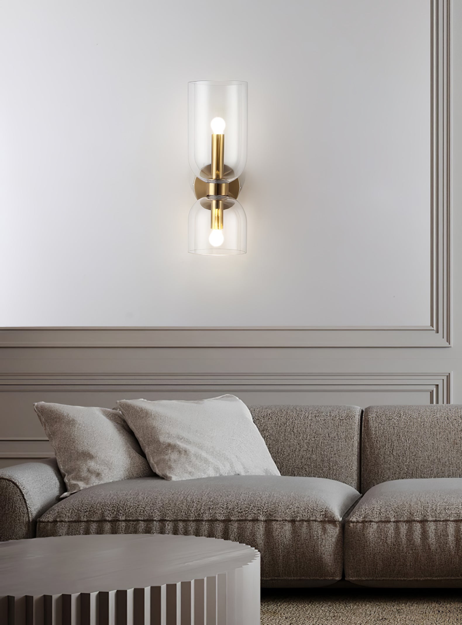 Zildes Nordic Art Plug-In Glass Wall Lamp-Neutral Decor