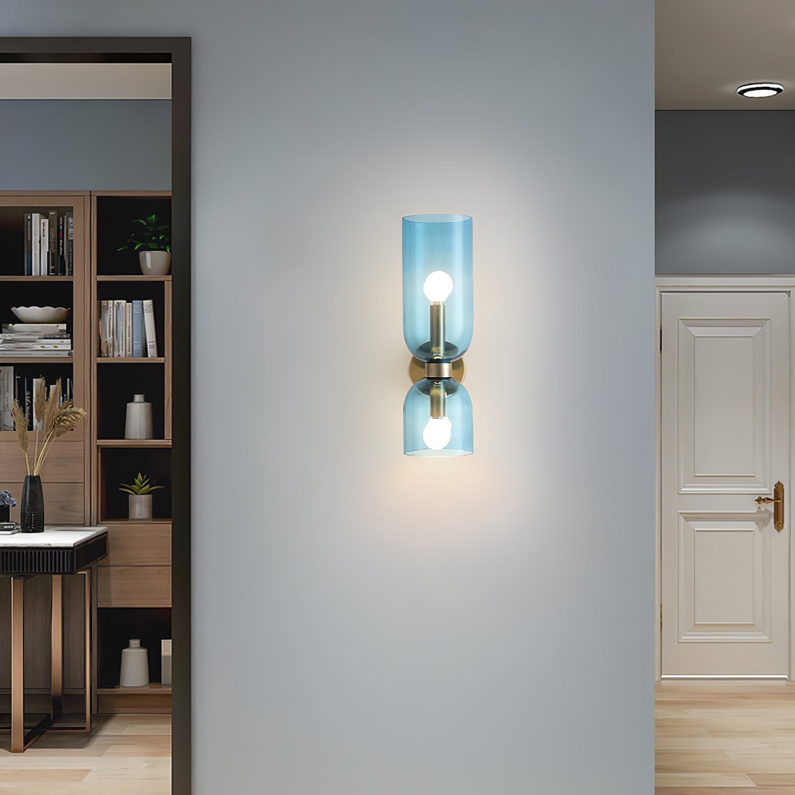 Zildes Nordic Art Plug-In Glass Wall Lamp-Neutral Decor