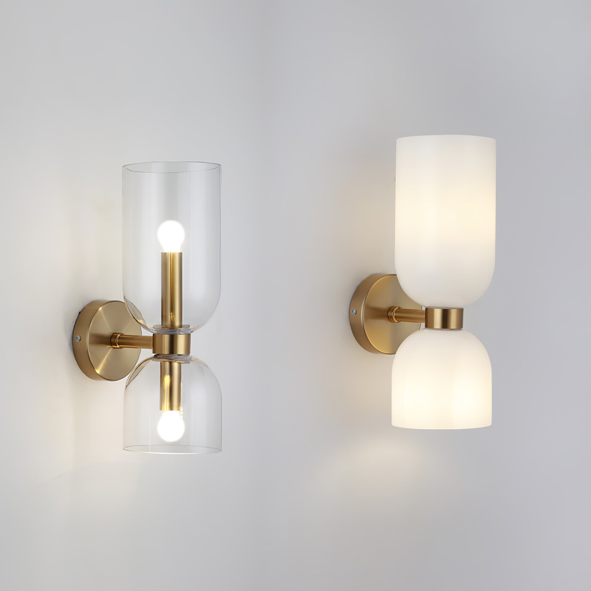 Zildes Nordic Art Plug-In Glass Wall Lamp-Neutral Decor
