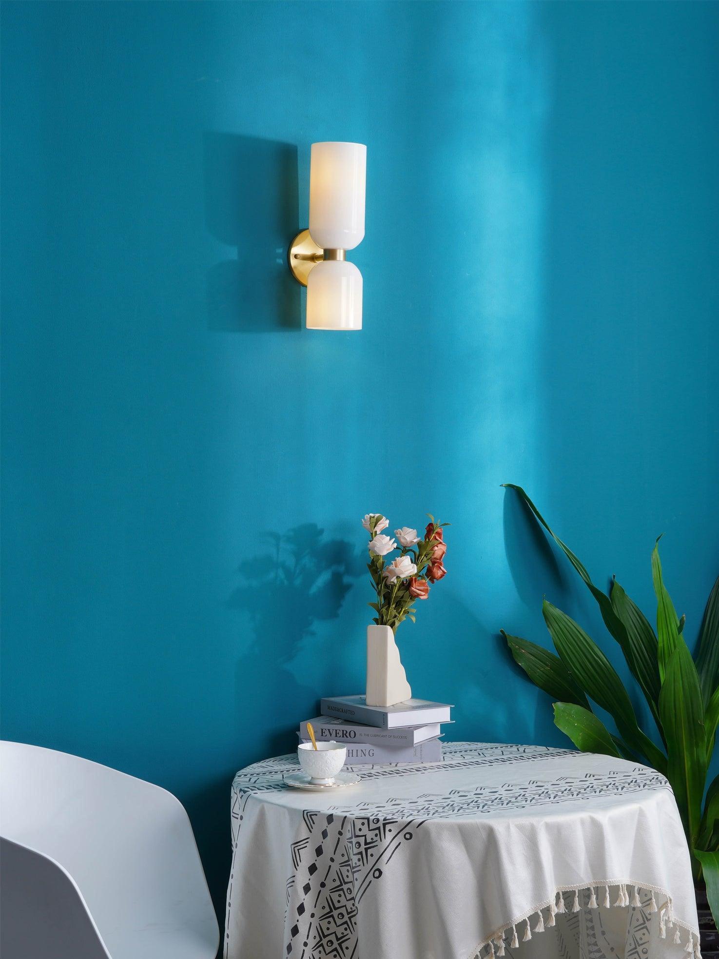 Zildes Nordic Art Plug-In Glass Wall Lamp-Neutral Decor