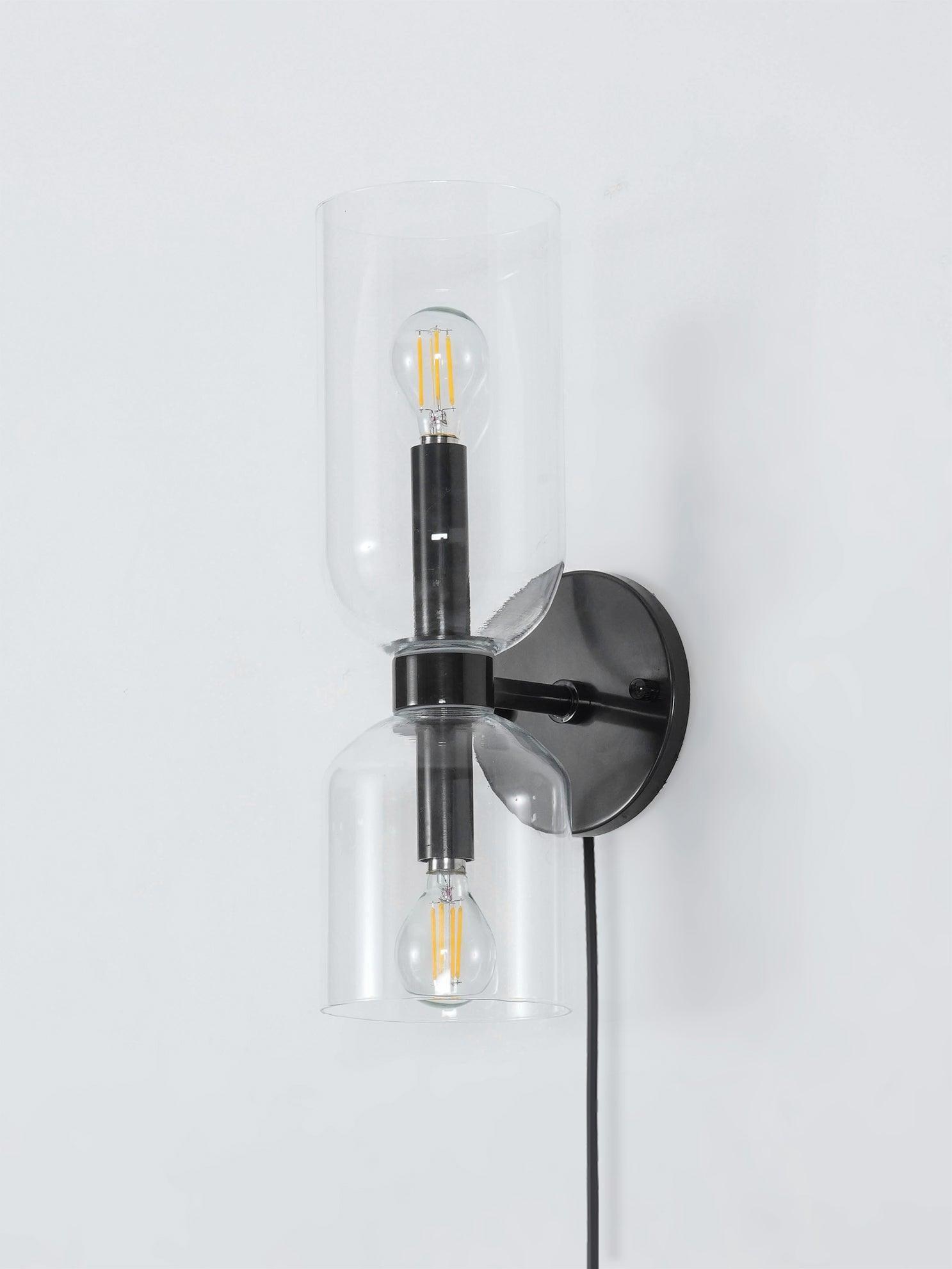 Zildes Nordic Art Plug-In Glass Wall Lamp-Neutral Decor