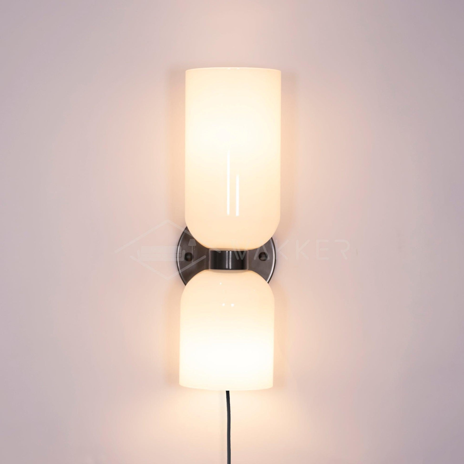Zildes Nordic Art Plug-In Glass Wall Lamp-Neutral Decor