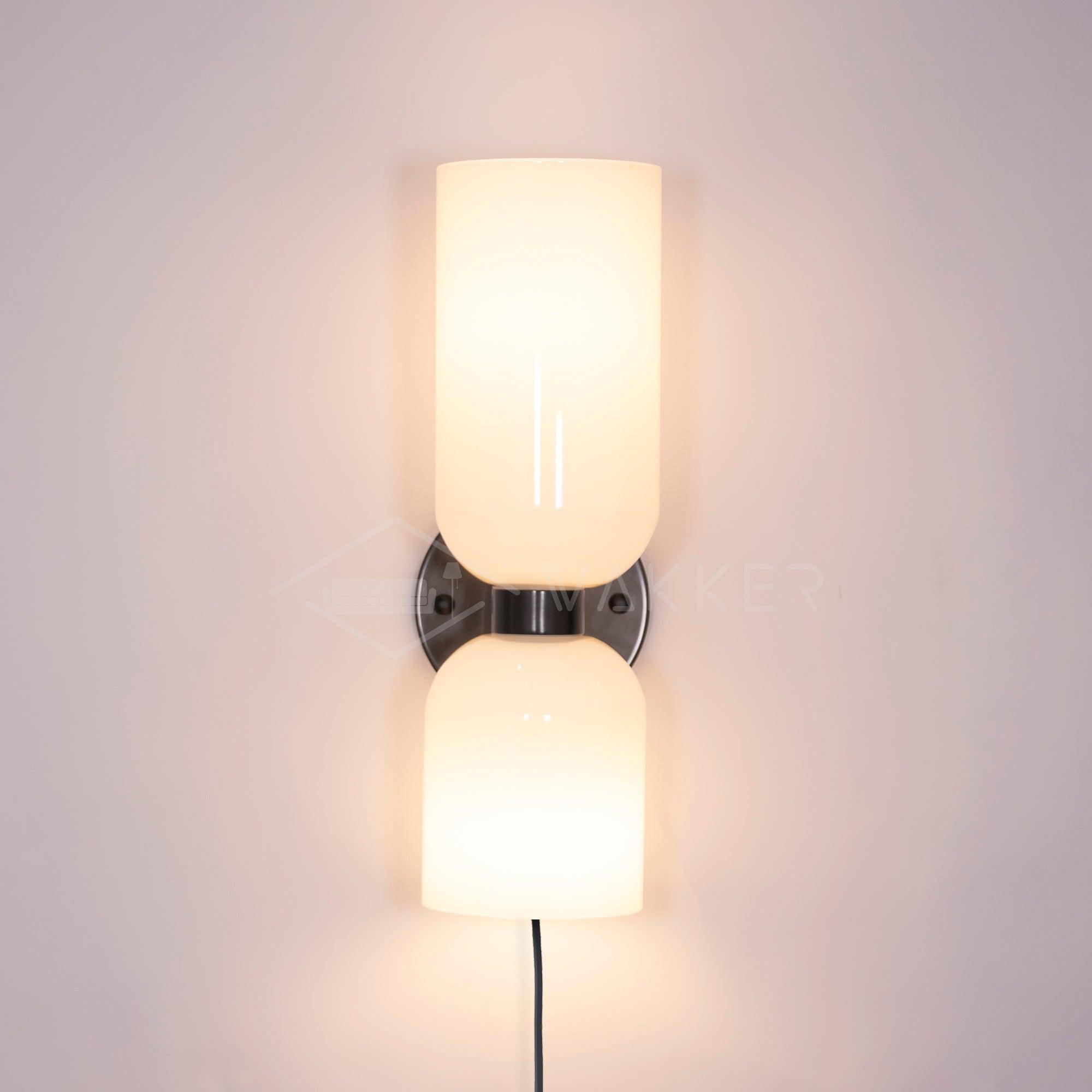 Zildes Nordic Art Plug-In Glass Wall Lamp-Neutral Decor