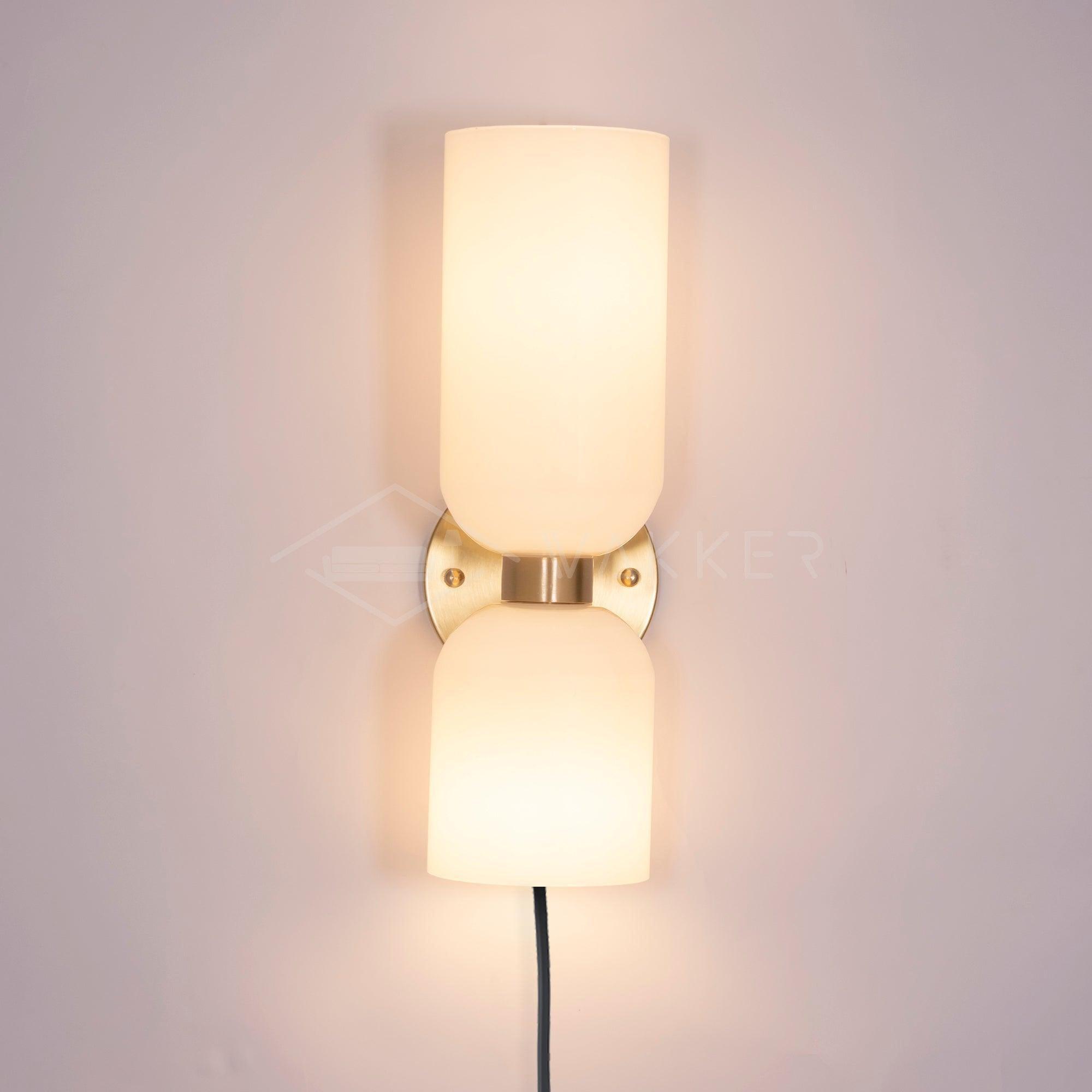 Zildes Nordic Art Plug-In Glass Wall Lamp-Neutral Decor