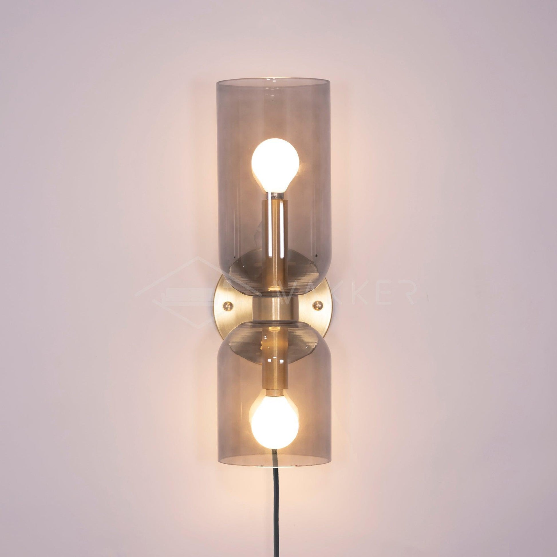 Zildes Nordic Art Plug-In Glass Wall Lamp-Neutral Decor