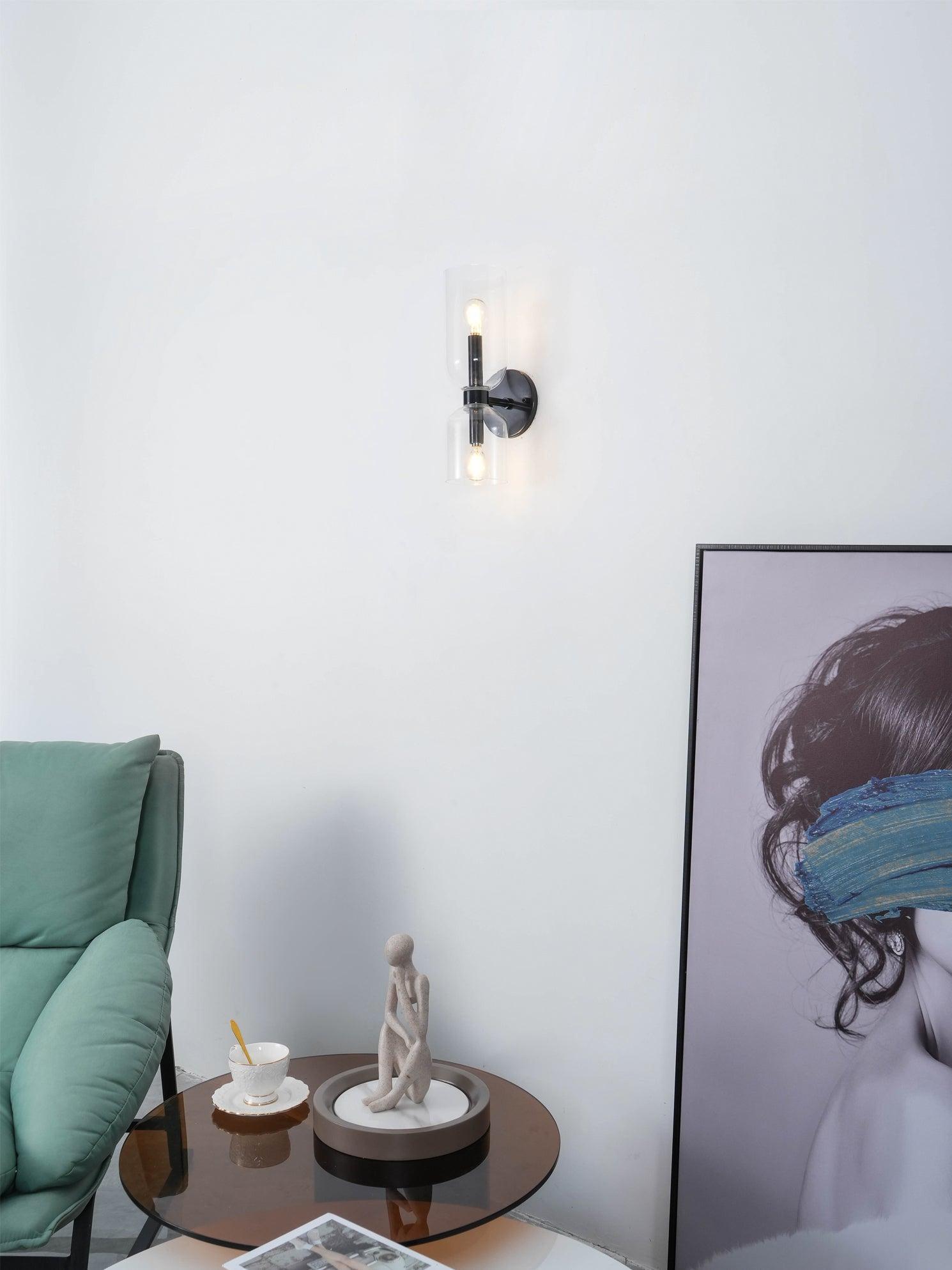 Zildes Nordic Art Plug-In Glass Wall Lamp-Neutral Decor