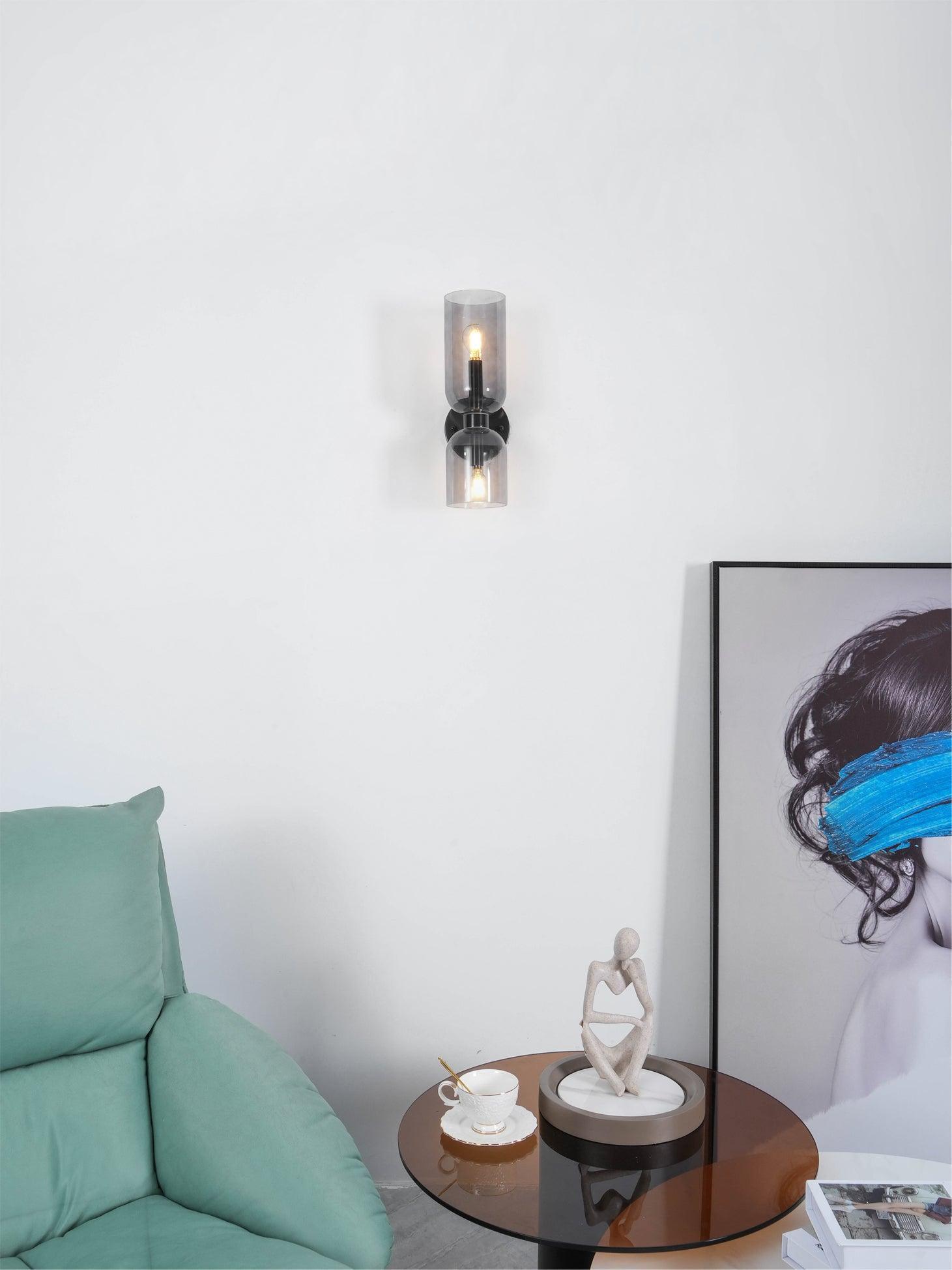 Zildes Nordic Art Plug-In Glass Wall Lamp-Neutral Decor