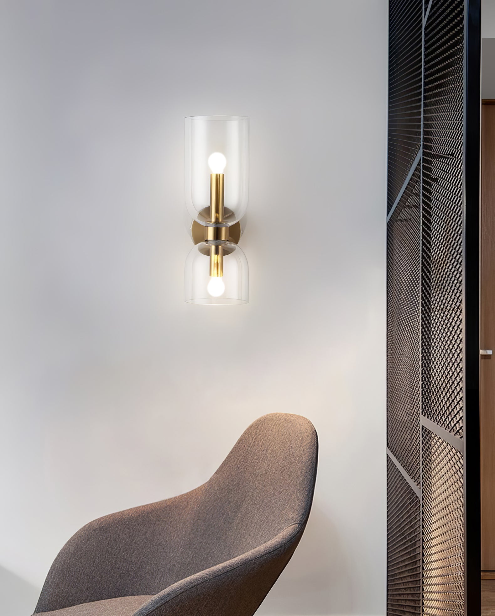 Bryn Modern Minimalist Glass Wall Lamp-Neutral Decor