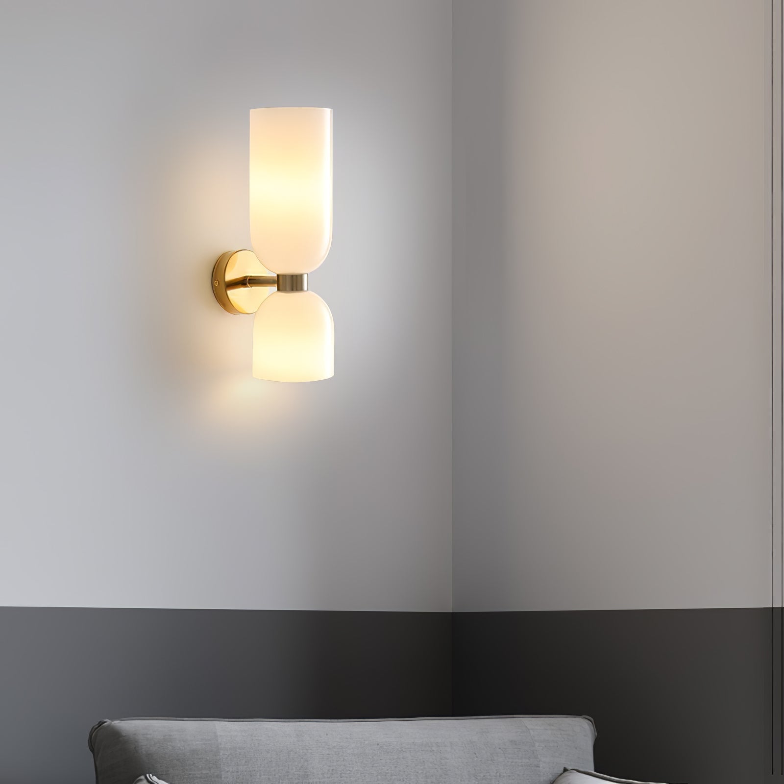 Bryn Modern Minimalist Glass Wall Lamp-Neutral Decor