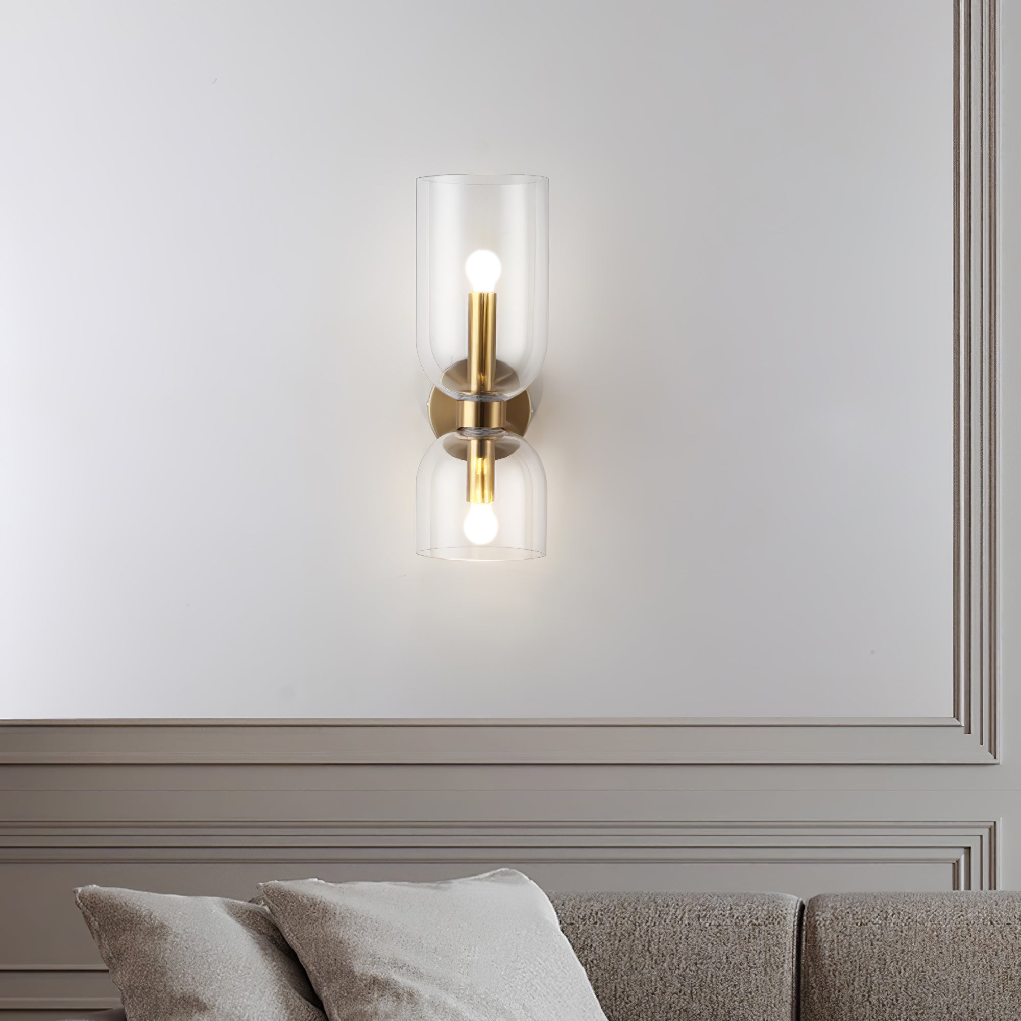 Bryn Modern Minimalist Glass Wall Lamp-Neutral Decor