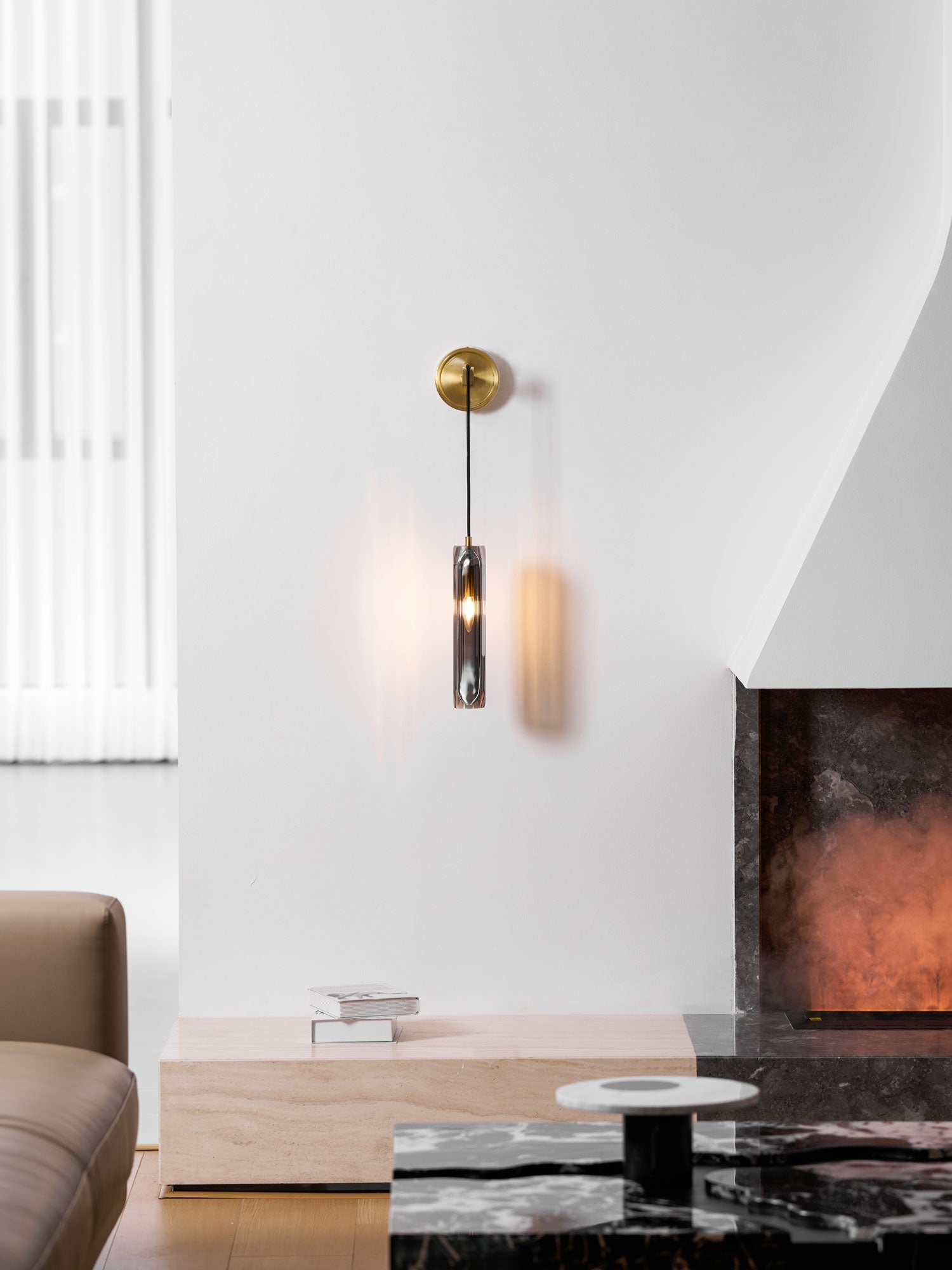 Zodorila Modern Minimalist Series Crystal Wall Lamp-Neutral Decor