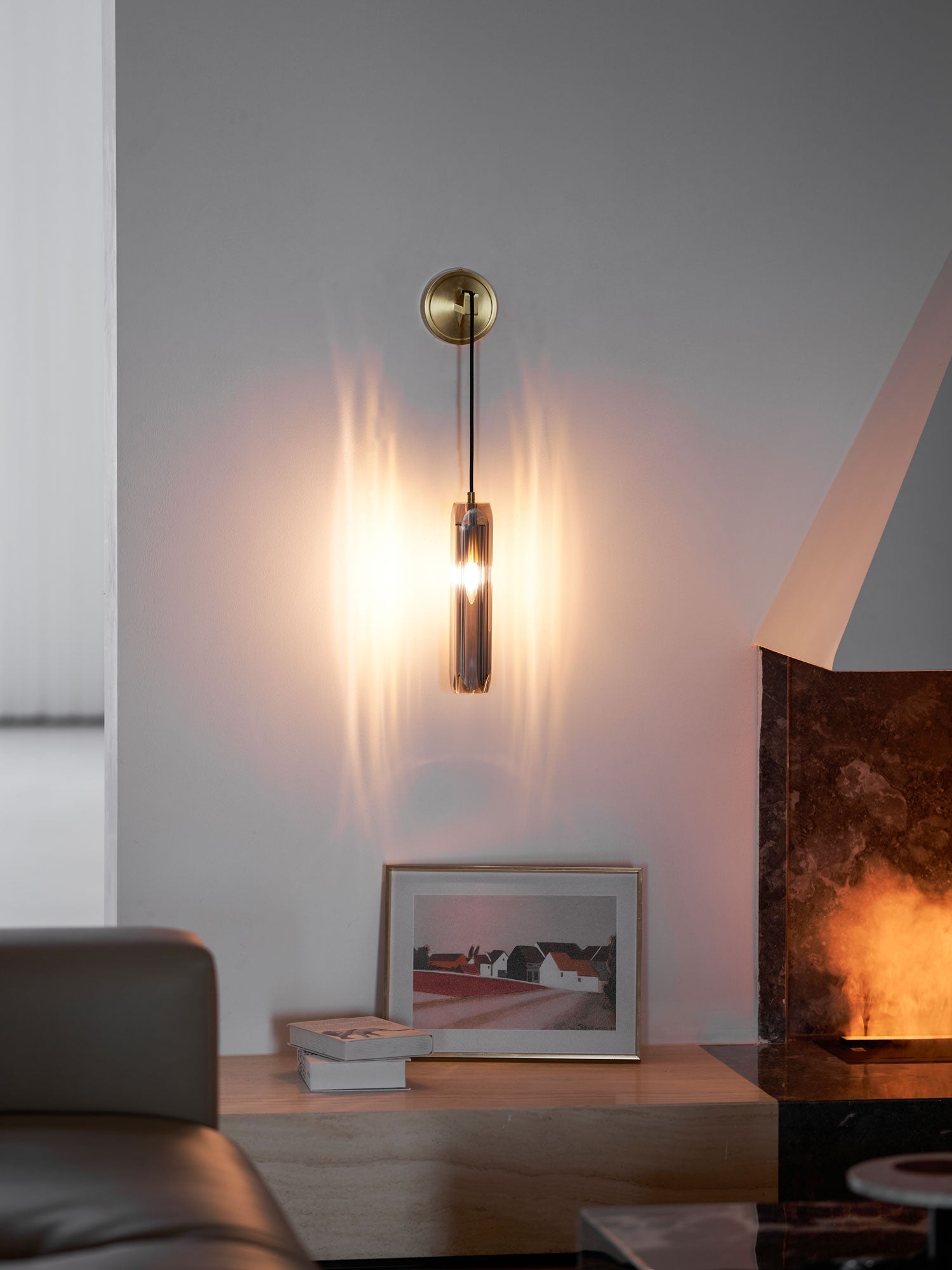 Zodorila Modern Minimalist Series Crystal Wall Lamp-Neutral Decor