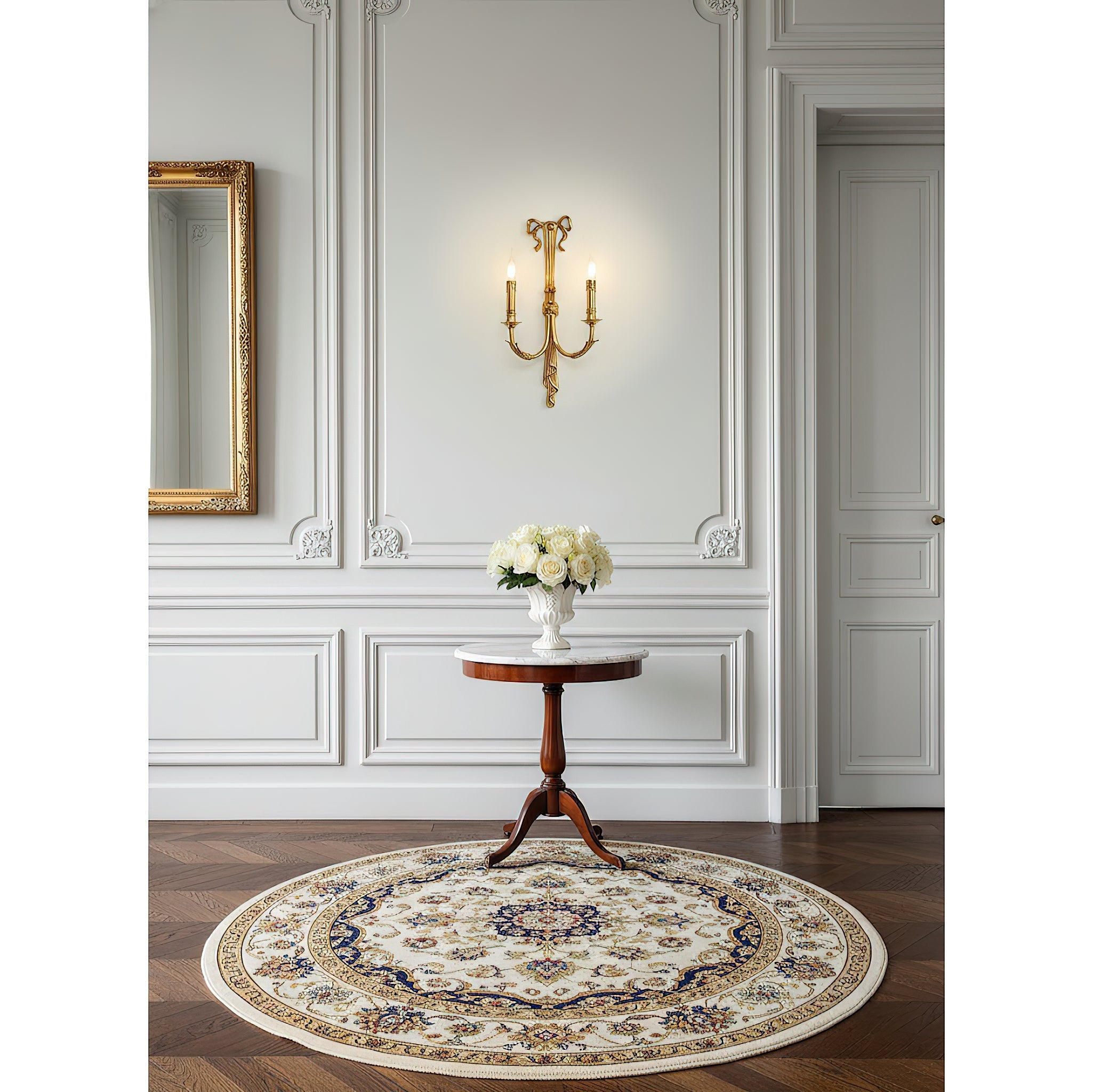 Dimensional drawing of the Edith Brass Wall Lamp.