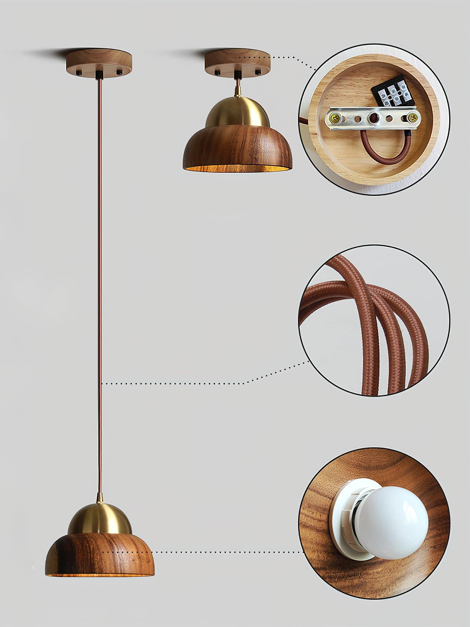 Bronze Rustic Brass Pendant Light-Neutral Decor