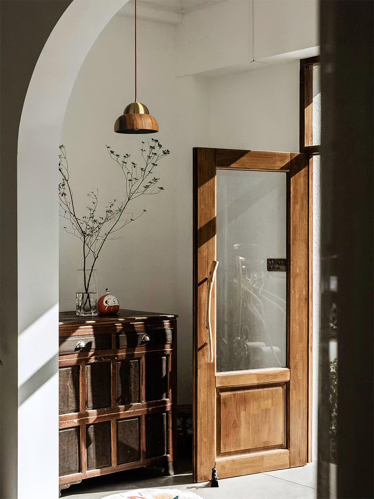 Bronze Rustic Brass Pendant Light-Neutral Decor