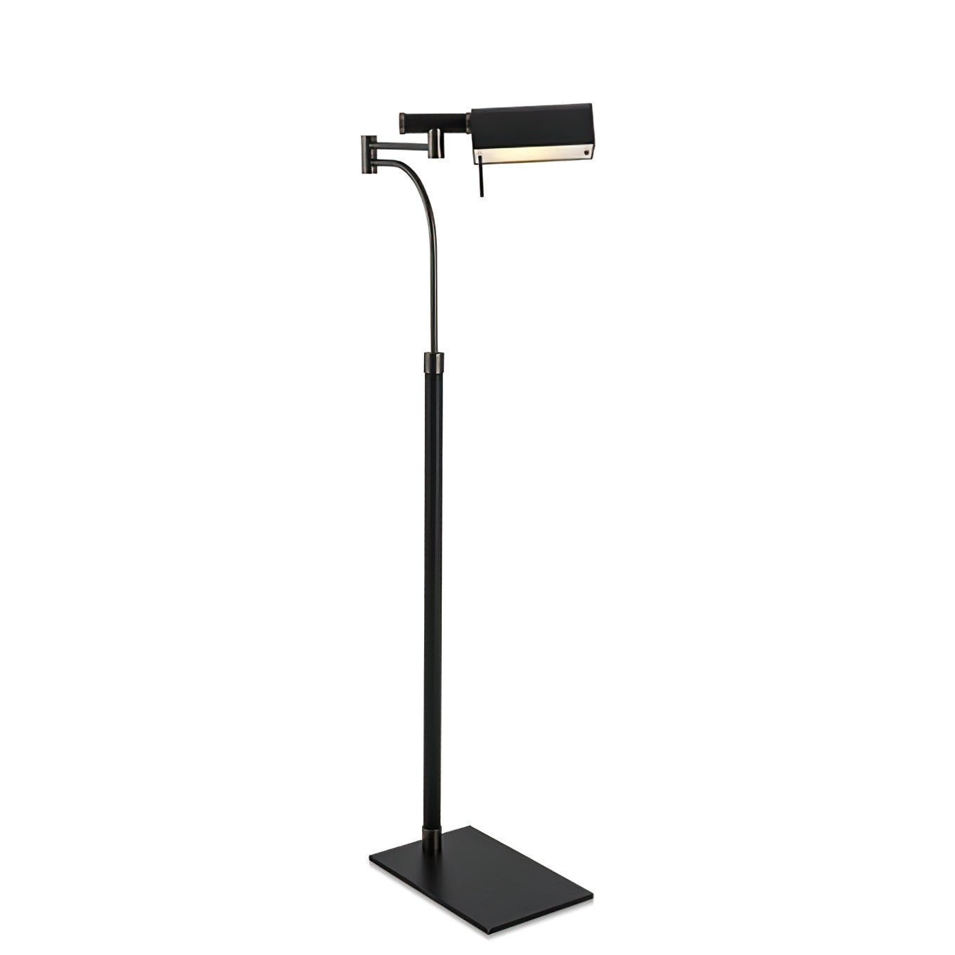 Bane Black Leather Floor Lamp-Neutral Decor