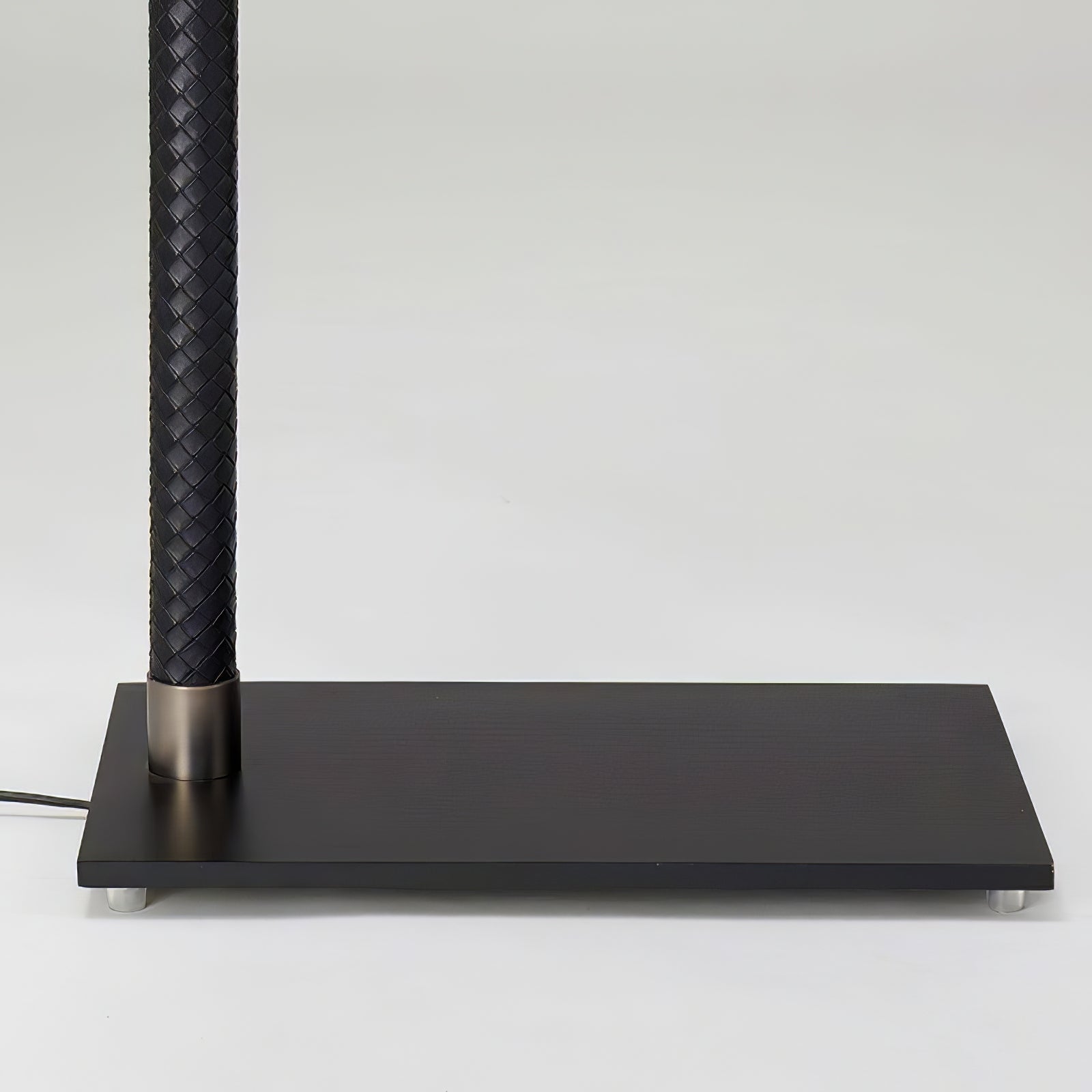 Bane Black Leather Floor Lamp-Neutral Decor