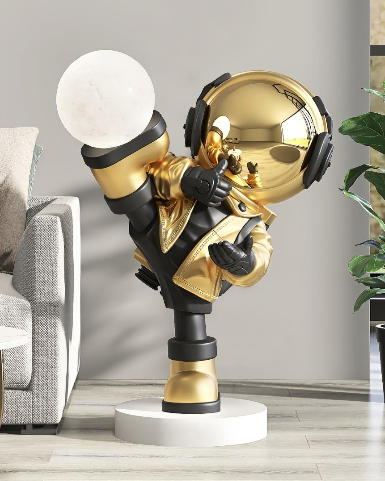 Arloril Astronaut Figurine Table Lamp-Neutral Decor