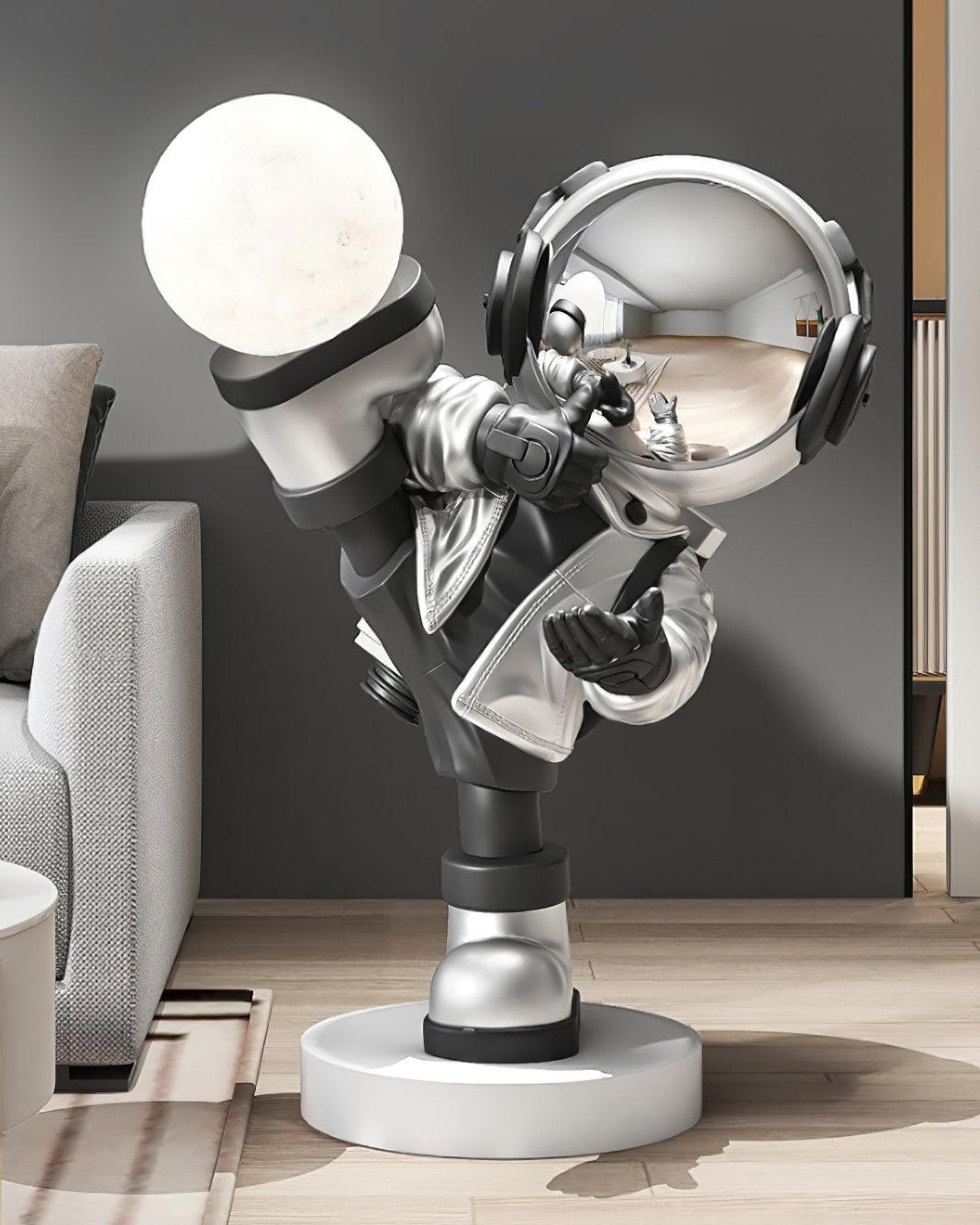 Arloril Astronaut Figurine Table Lamp-Neutral Decor