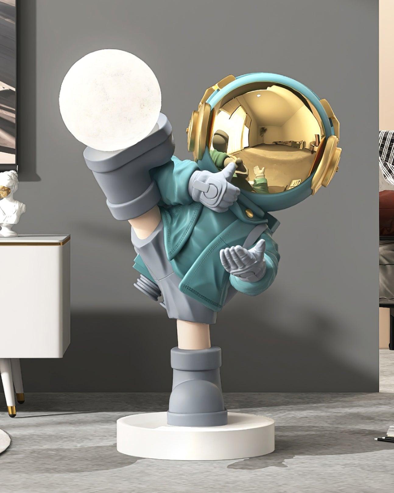 Arloril Astronaut Figurine Table Lamp-Neutral Decor