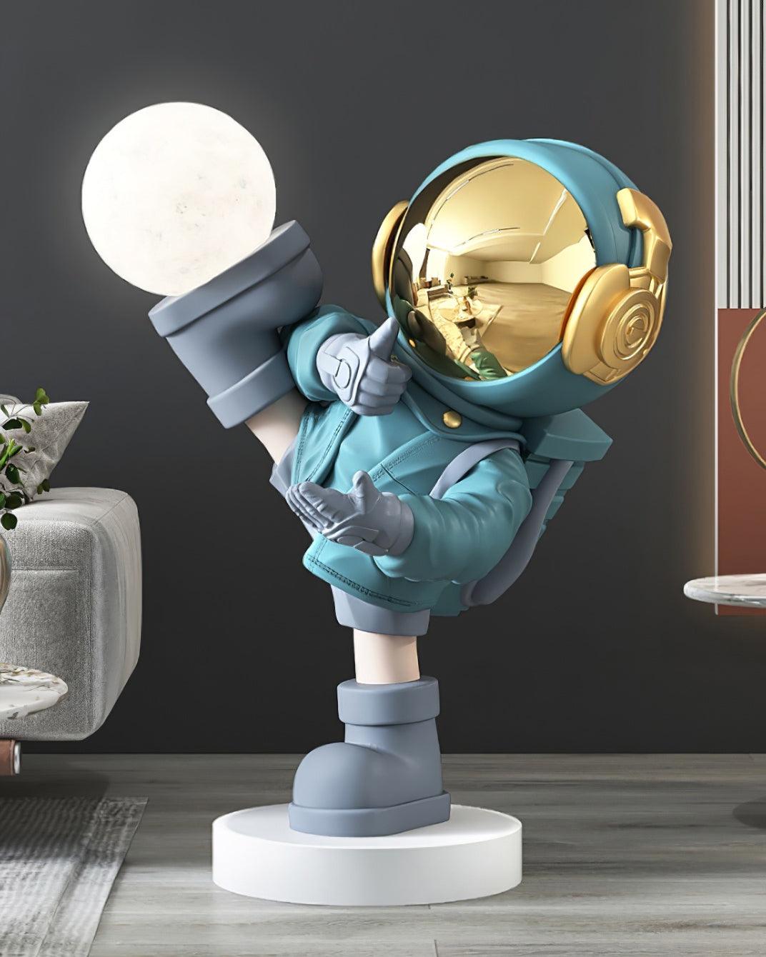 Arloril Astronaut Figurine Table Lamp-Neutral Decor