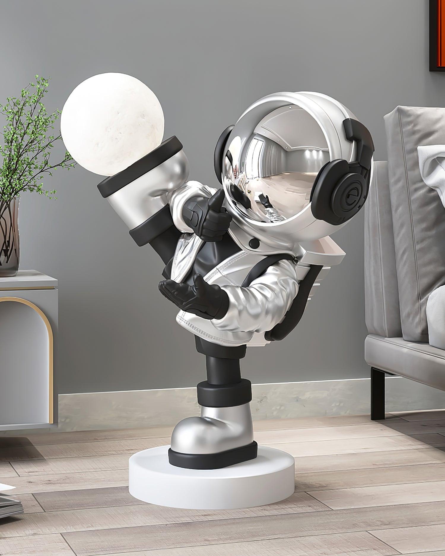 Arloril Astronaut Figurine Table Lamp-Neutral Decor