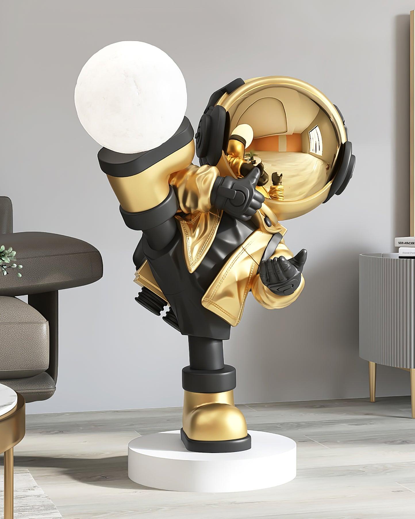 Arloril Astronaut Figurine Table Lamp-Neutral Decor