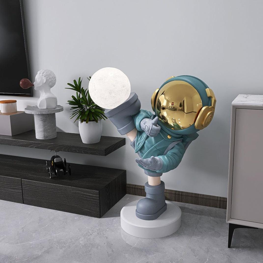 Arloril Astronaut Figurine Table Lamp-Neutral Decor