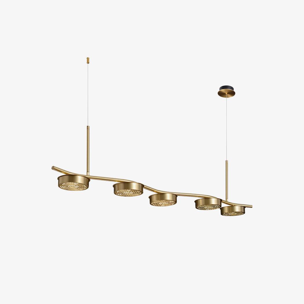 Aureus Sleek Brass Chandelier-Neutral Decor