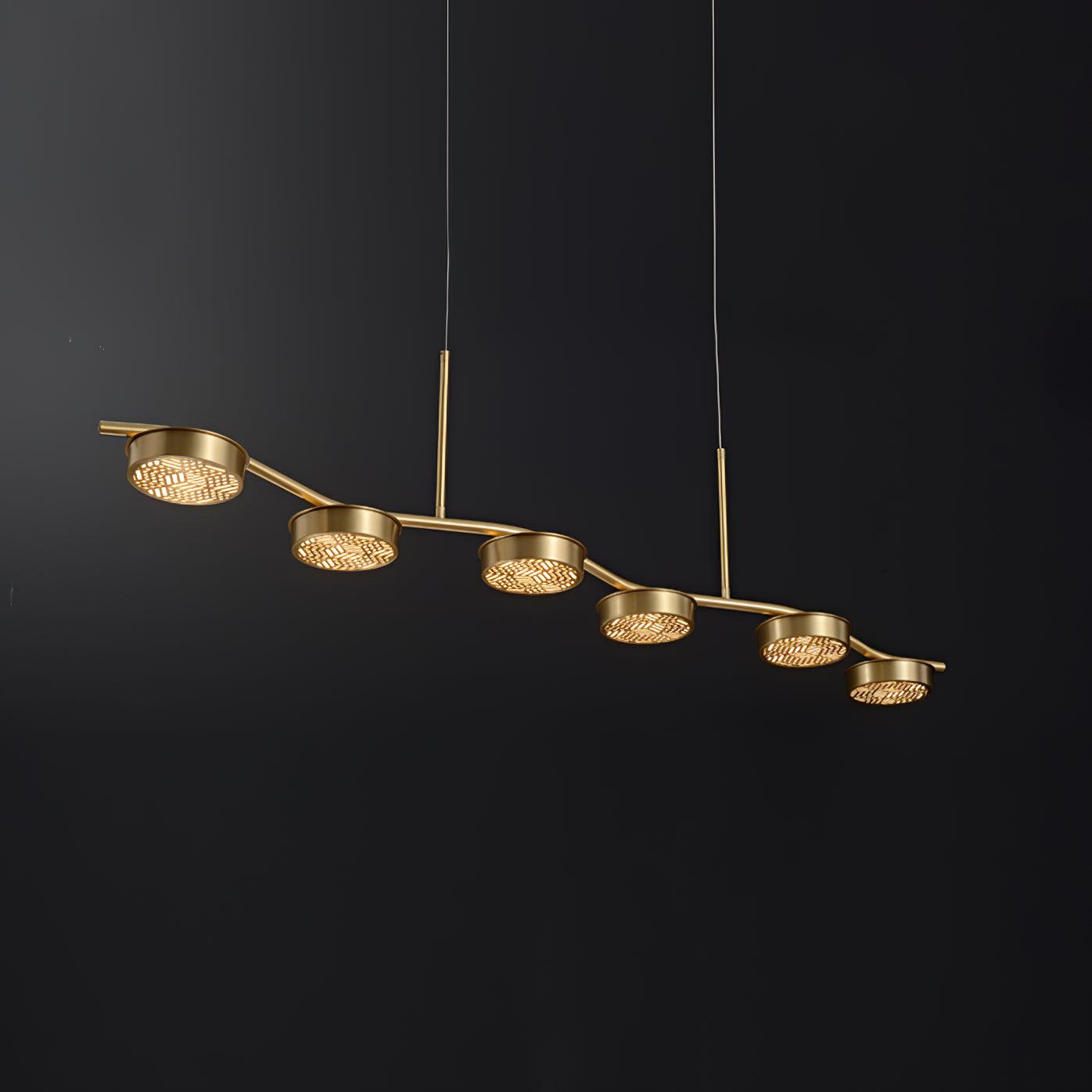 Aureus Sleek Brass Chandelier-Neutral Decor